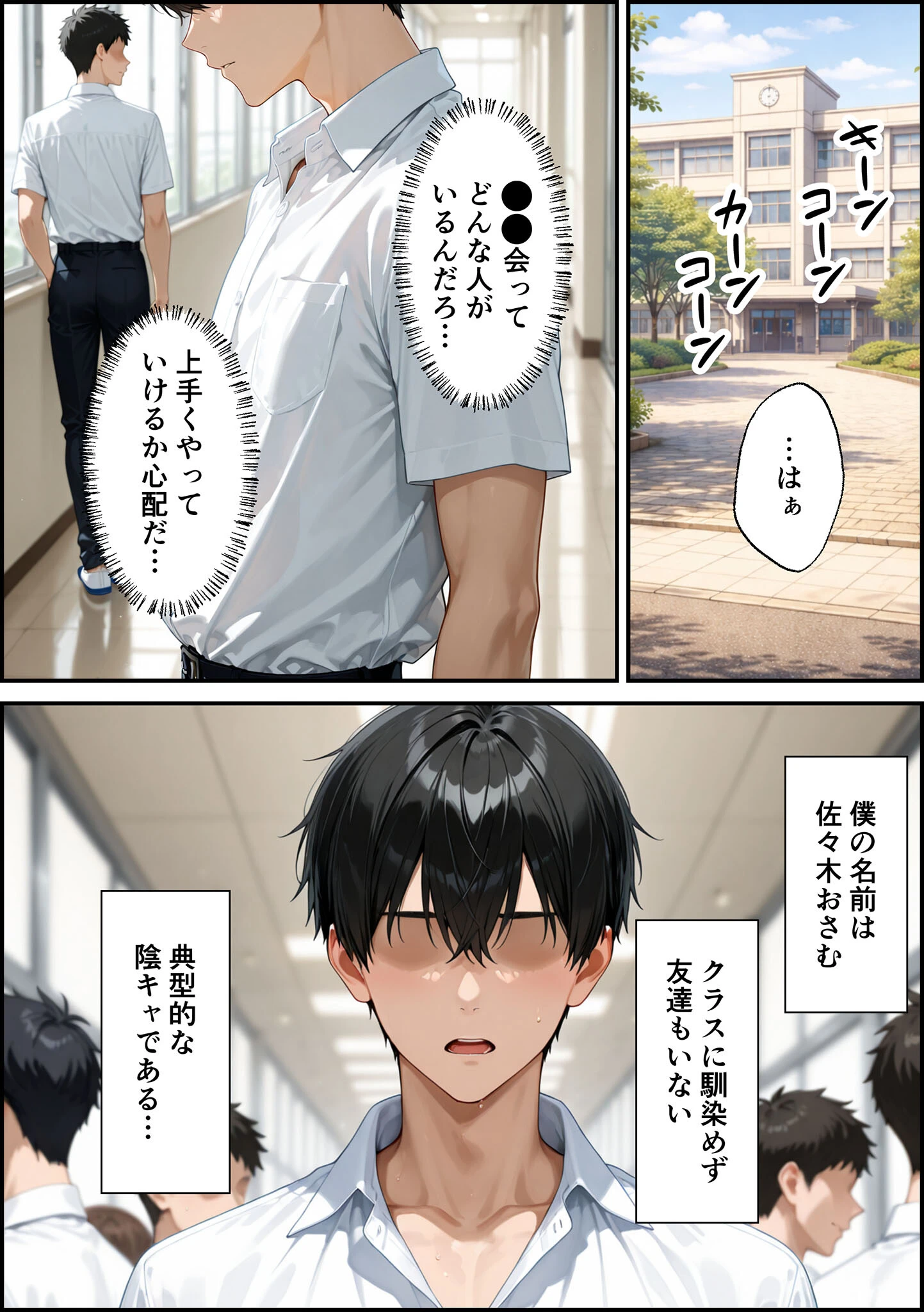 女の子扱いされたい王子様な委員長があまあま中●しセックスでメスになる話 モザイク版ページ3