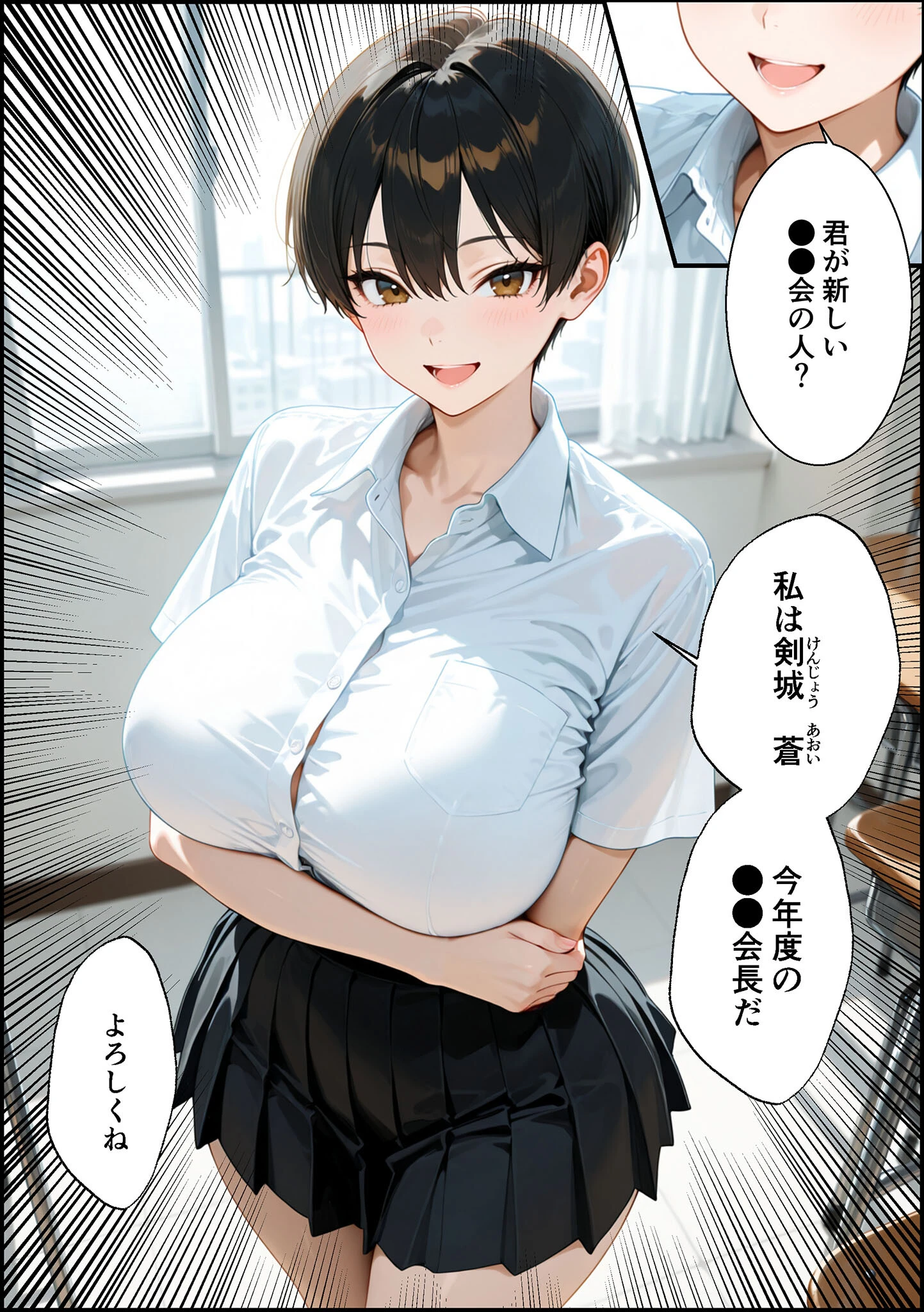 女の子扱いされたい王子様な委員長があまあま中●しセックスでメスになる話 モザイク版ページ5