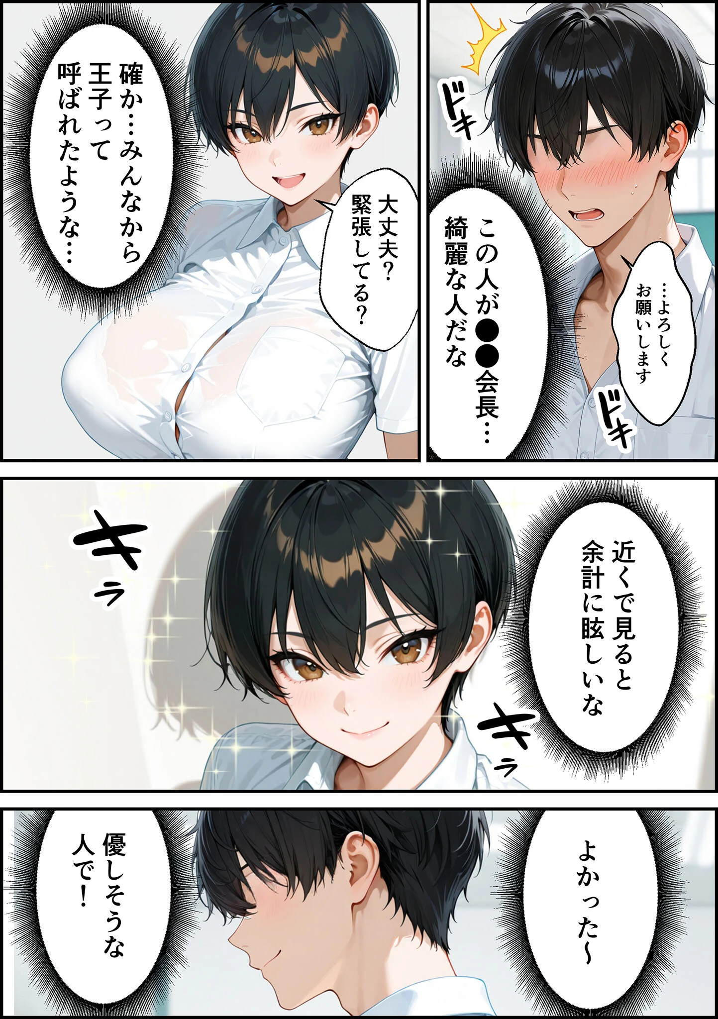 女の子扱いされたい王子様な委員長があまあま中●しセックスでメスになる話 モザイク版ページ6