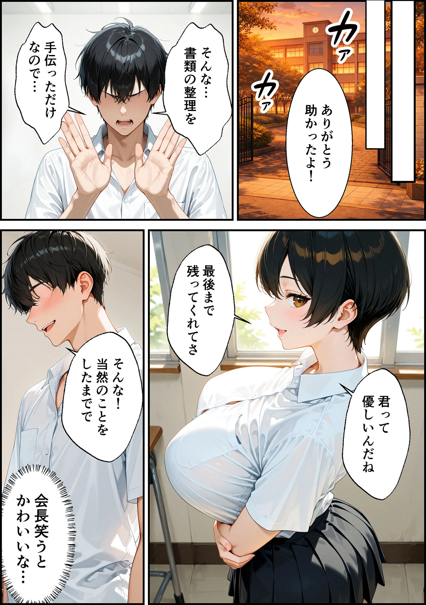 女の子扱いされたい王子様な委員長があまあま中●しセックスでメスになる話 モザイク版ページ7