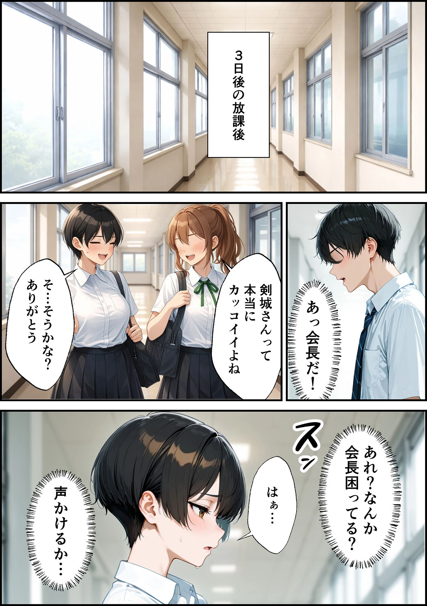 女の子扱いされたい王子様な委員長があまあま中●しセックスでメスになる話 モザイク版ページ10