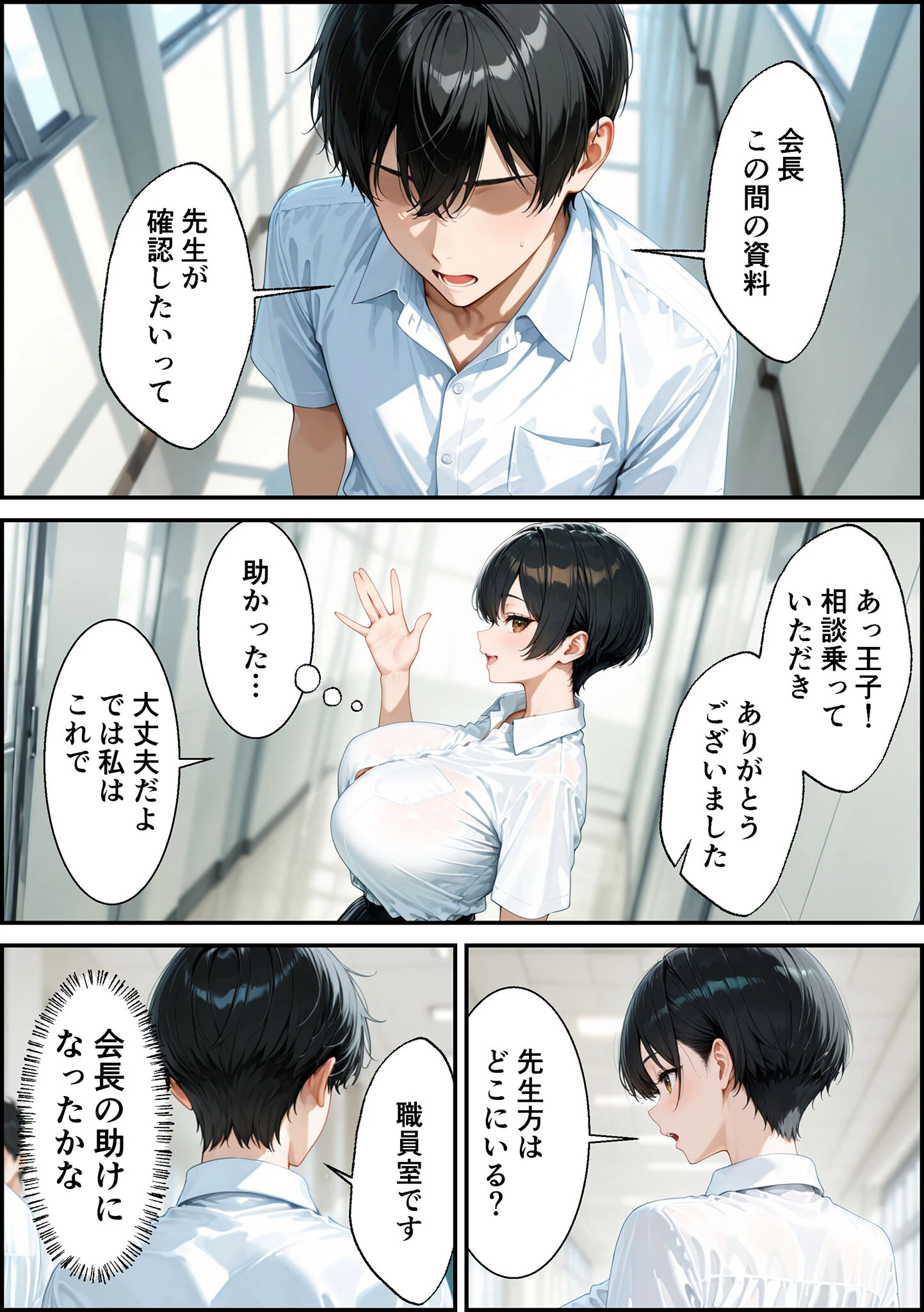 女の子扱いされたい王子様な委員長があまあま中●しセックスでメスになる話 モザイク版ページ11