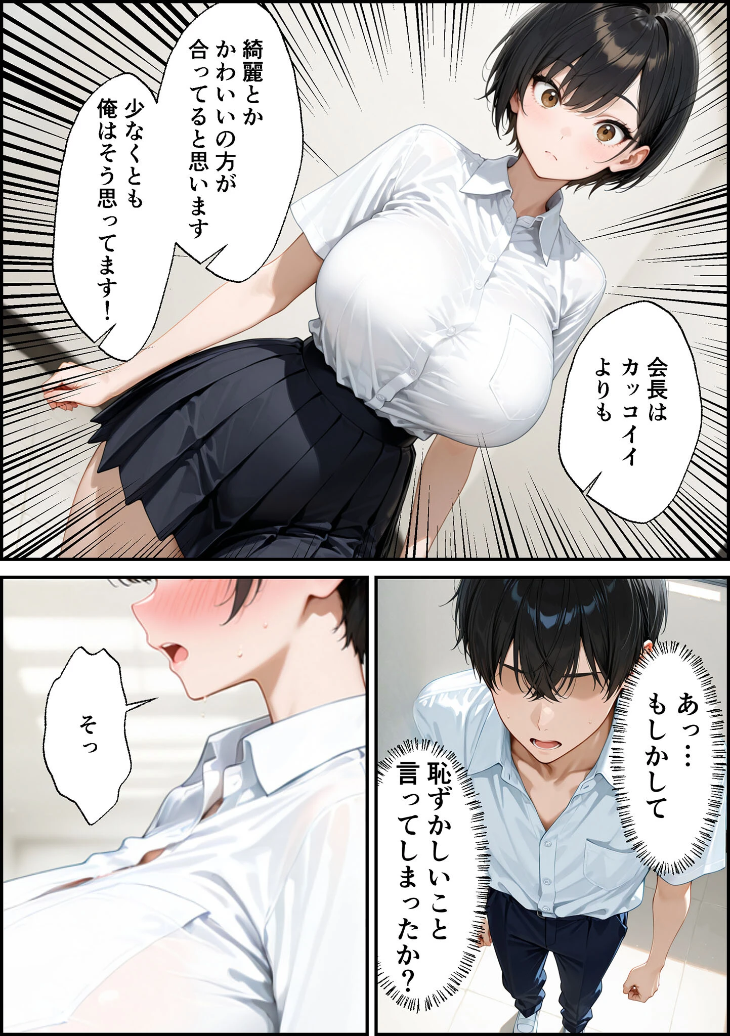 女の子扱いされたい王子様な委員長があまあま中●しセックスでメスになる話 モザイク版ページ13