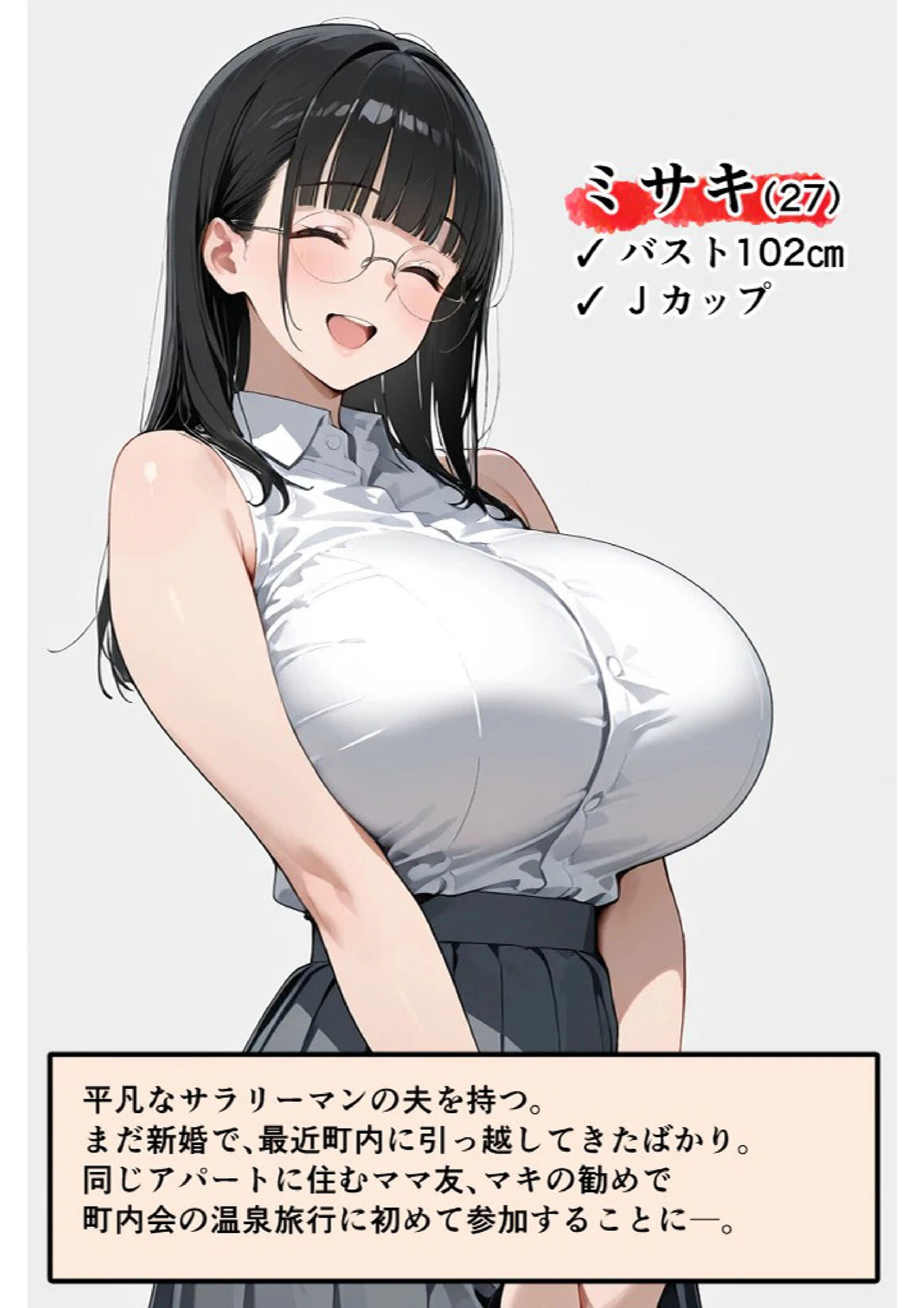 新婚の地味巨乳妻が町内会の温泉旅行で開かれた巨乳奥さん限定乳相撲大会に参加した話 モザイク版ページ4