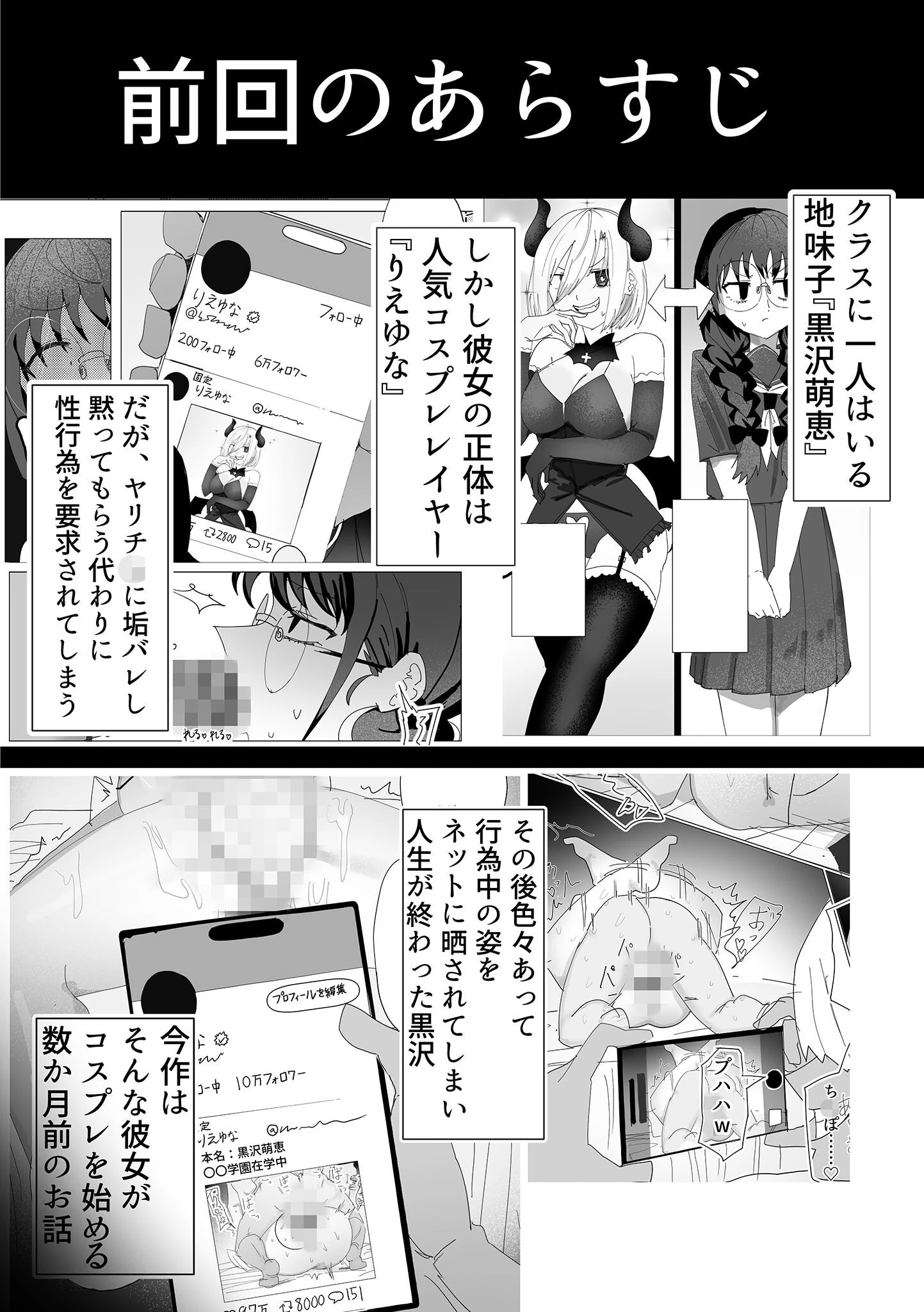 コスプレ少女の人生終了録 0 承認欲求が爆発しオナニー配信しちゃう編 モザイク版ページ3