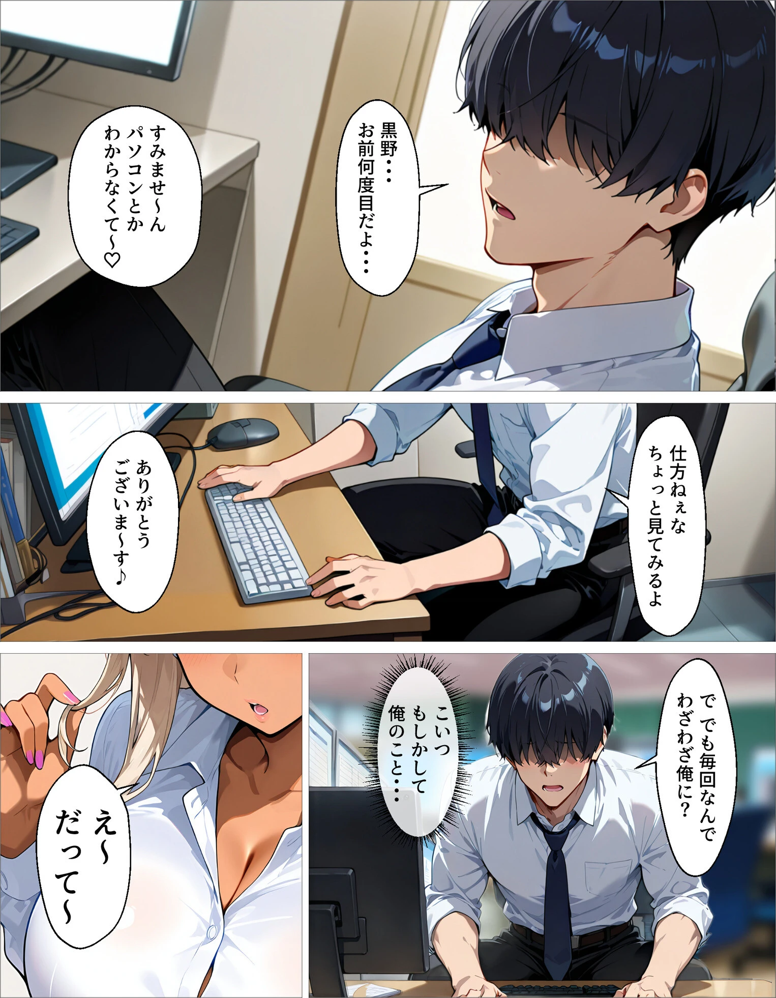 新卒の黒ギャルが「きも…」って言いながら搾精してくれる話（1）ページ4