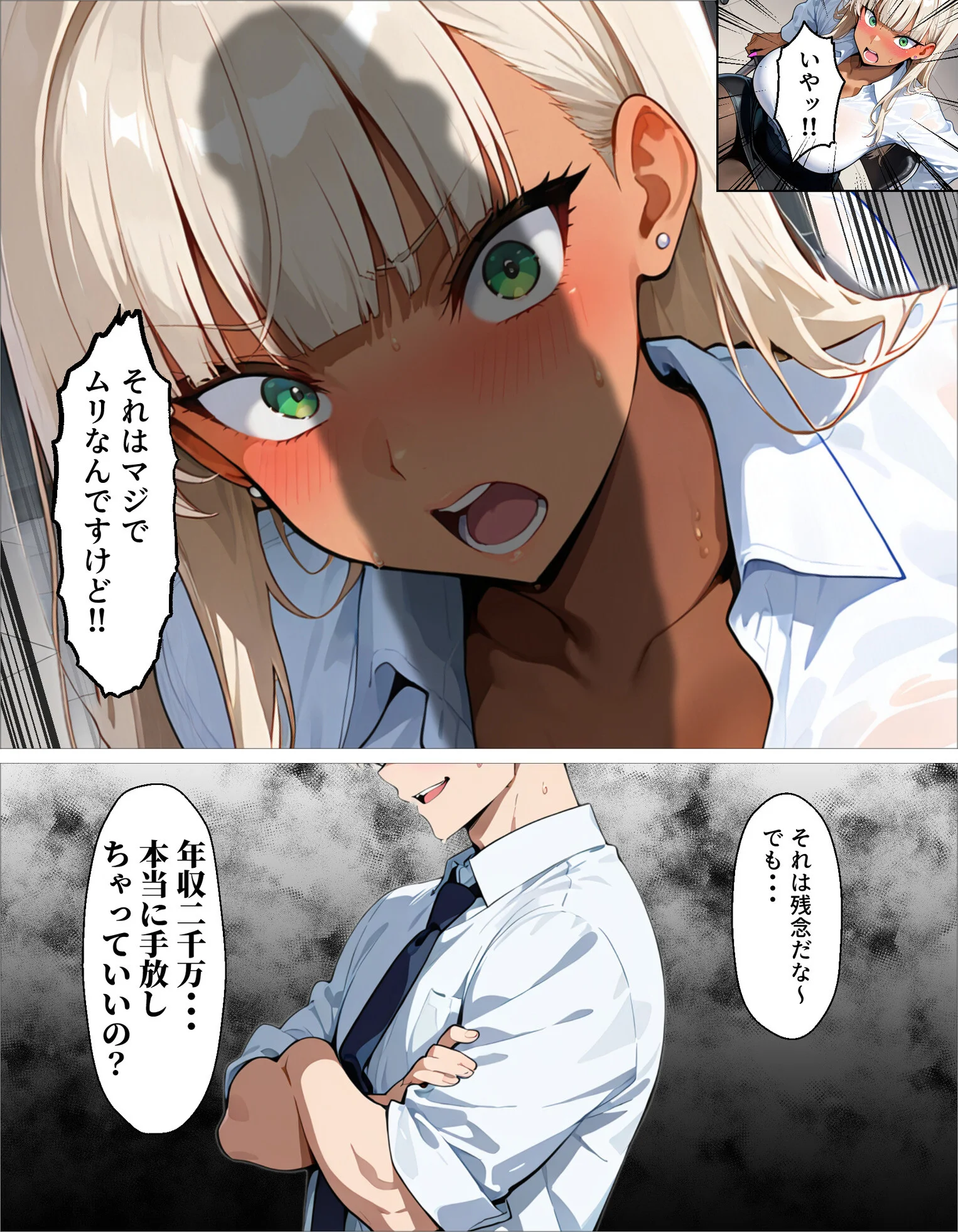 新卒の黒ギャルが「きも…」って言いながら搾精してくれる話（1）ページ24