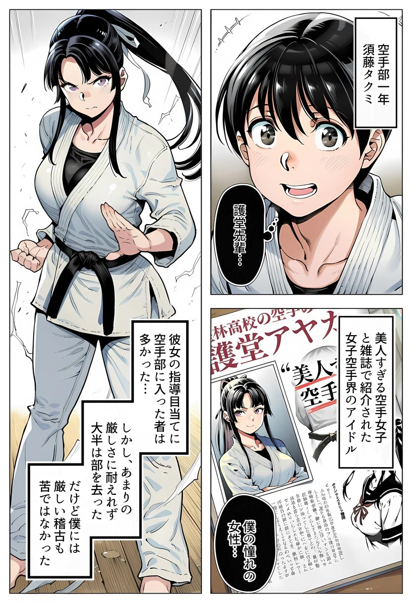 ボクが好きな空手部の先輩が、クズ男に敗北してNTR快楽セックスされる話(1)ページ5