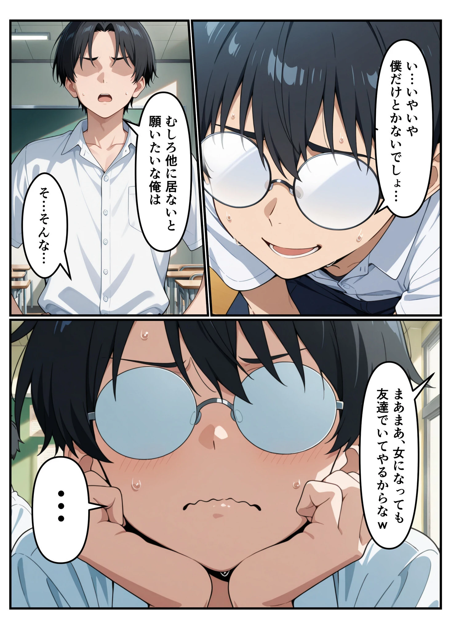 性転換希望調査に僕だけ希望するで出した結果、本当に女の子になってしまった話ページ4