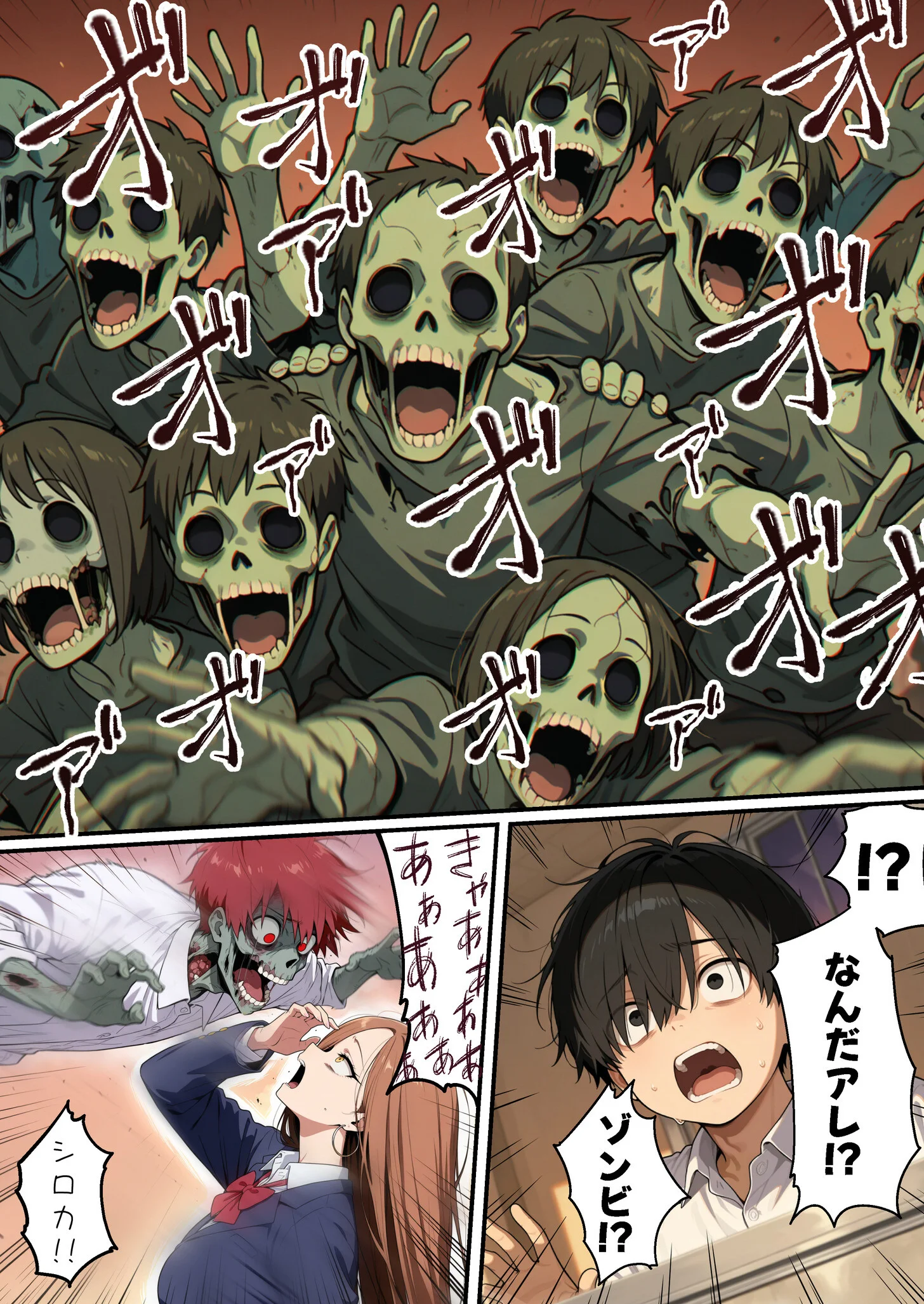 ゾンビに支配された学園で冴えない童貞のオタク君が少女たちの救世主になる話（1）ページ7