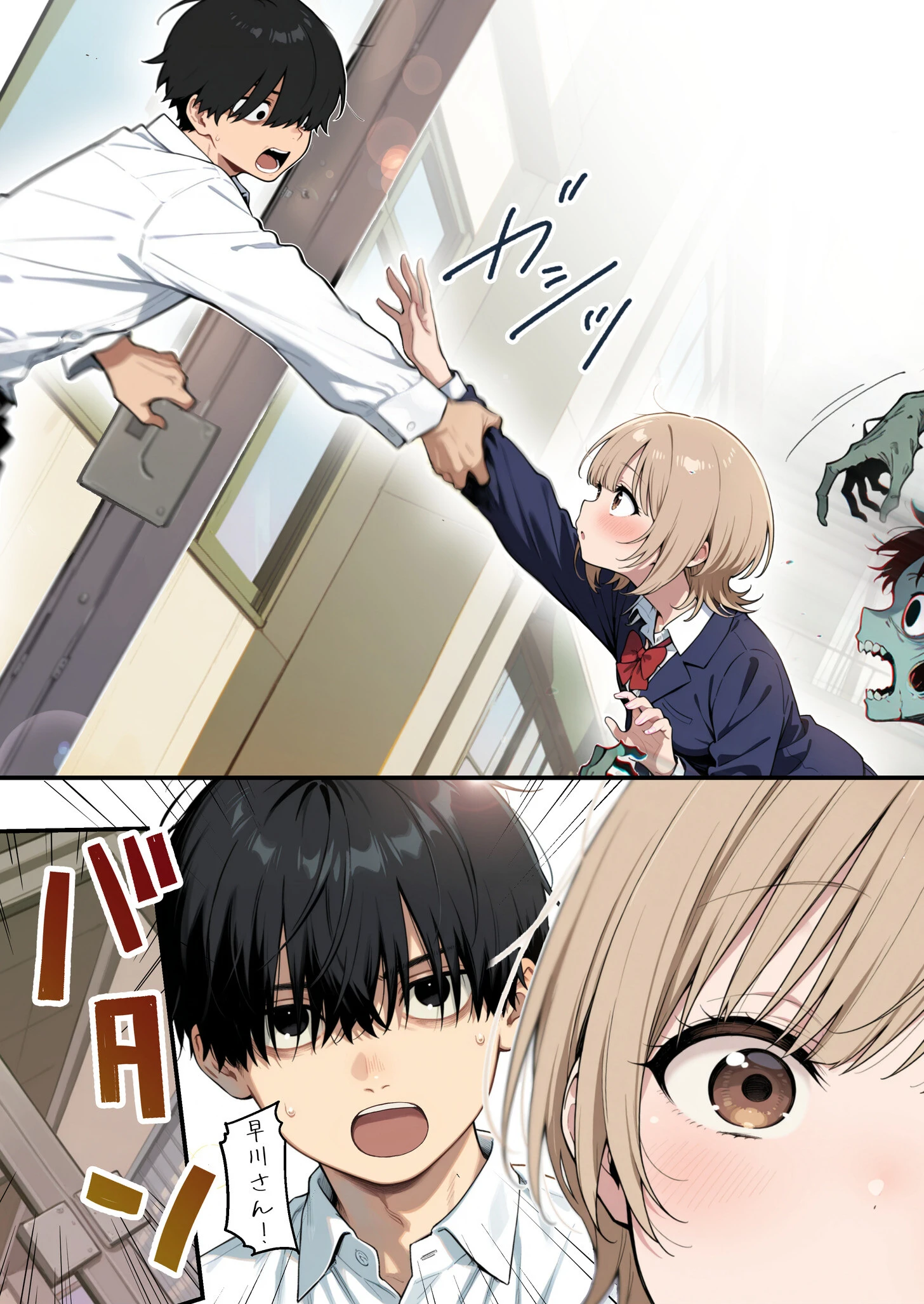 ゾンビに支配された学園で冴えない童貞のオタク君が少女たちの救世主になる話（1）ページ9