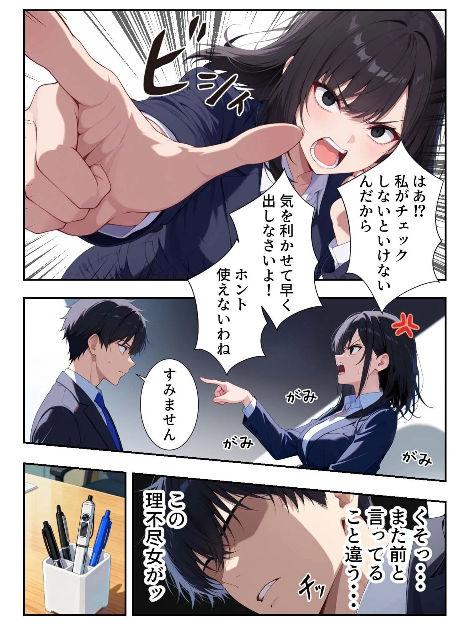 パワハラ女上司の弱みを握ったのでヤリたい放題した話ページ3