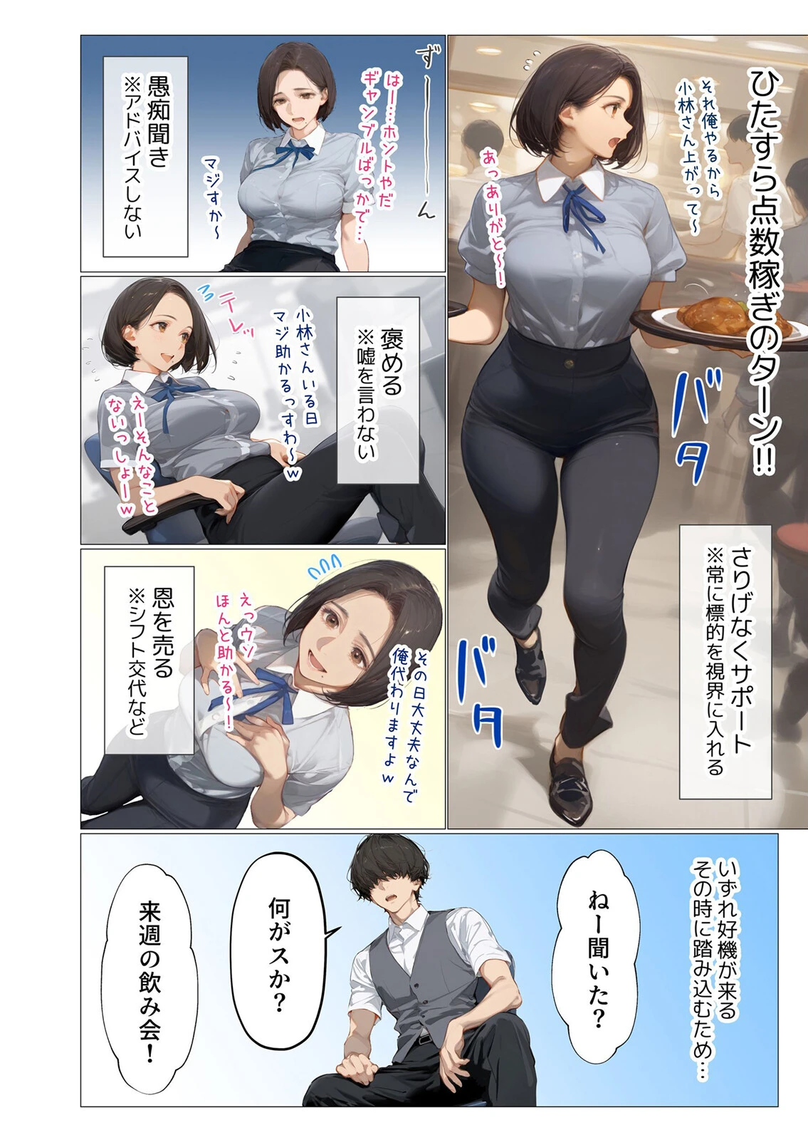 バ先のパート主婦（アラフォー・子持ち）旦那も知らない変態SEXで寝取り開発 1ページ6