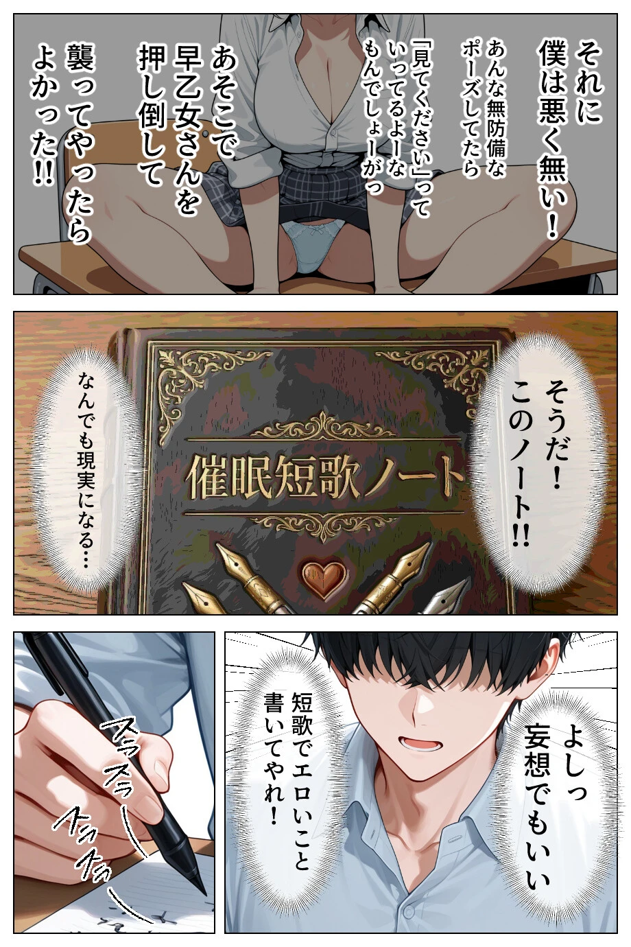 童貞の僕が催●ノートで一軍ギャルと3P！？ 絶頂生ハメSEXした話ページ12