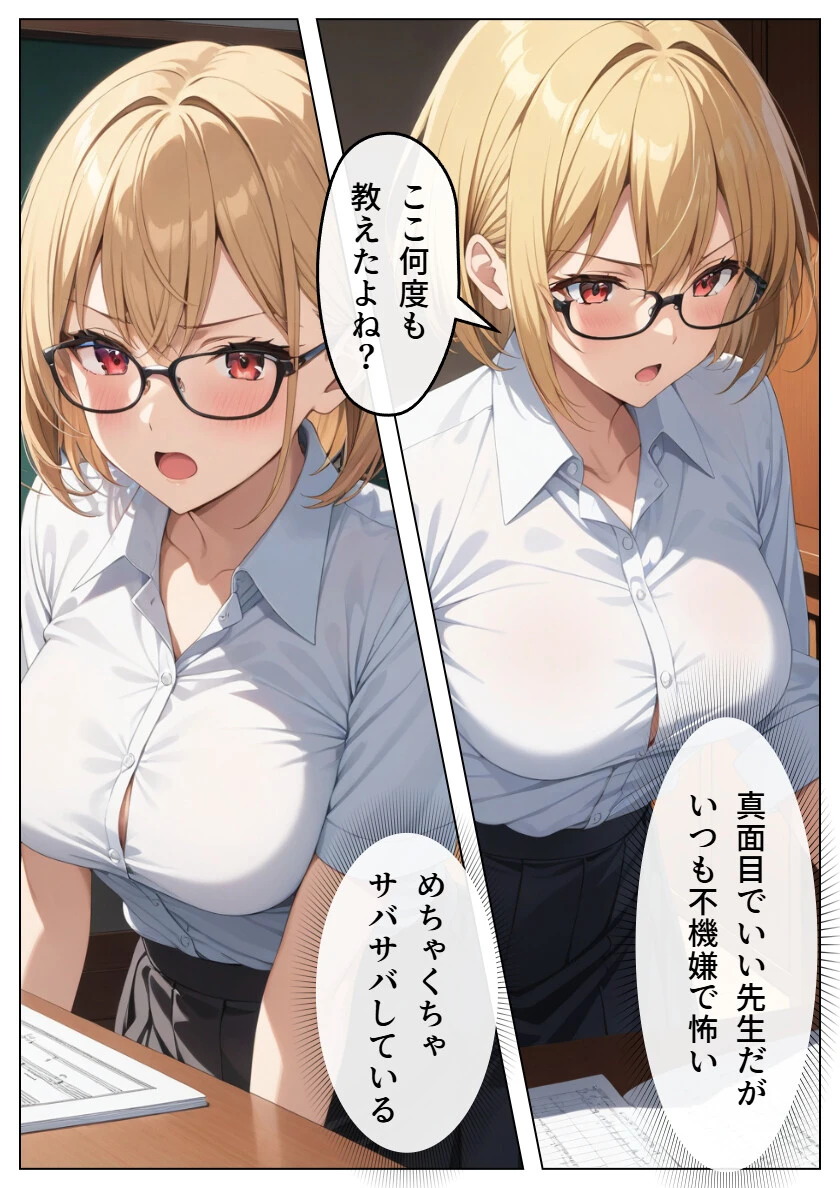 巨乳眼鏡家庭教師 快楽堕ちしたので中出ししてあげた（1）（単話）ページ2
