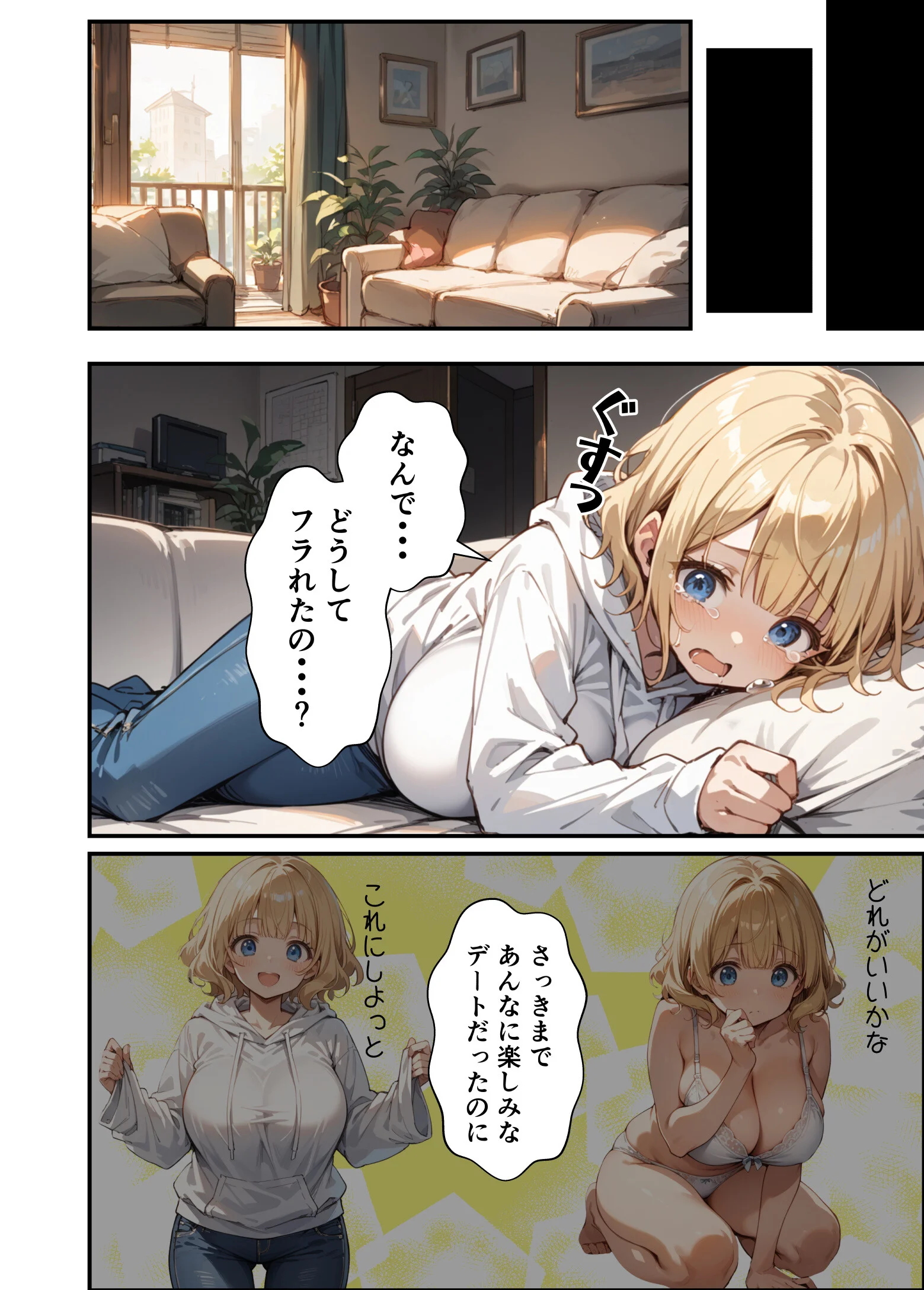 可愛い妹が失恋したので慰め上書き中出しセックスした話 モザイク版ページ4
