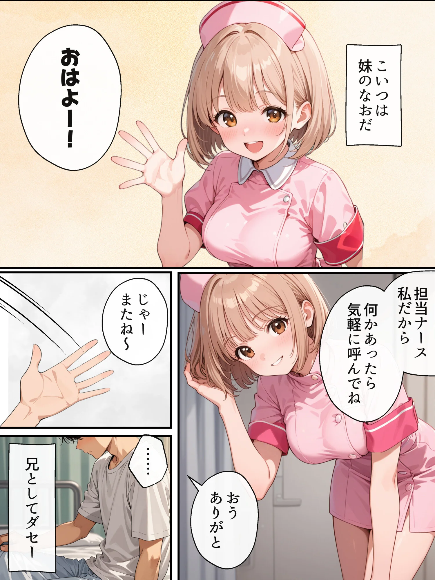 ナースのお仕事！入院先の担当看護師が巨乳妹だったので心も身体も癒してもらった話ページ3
