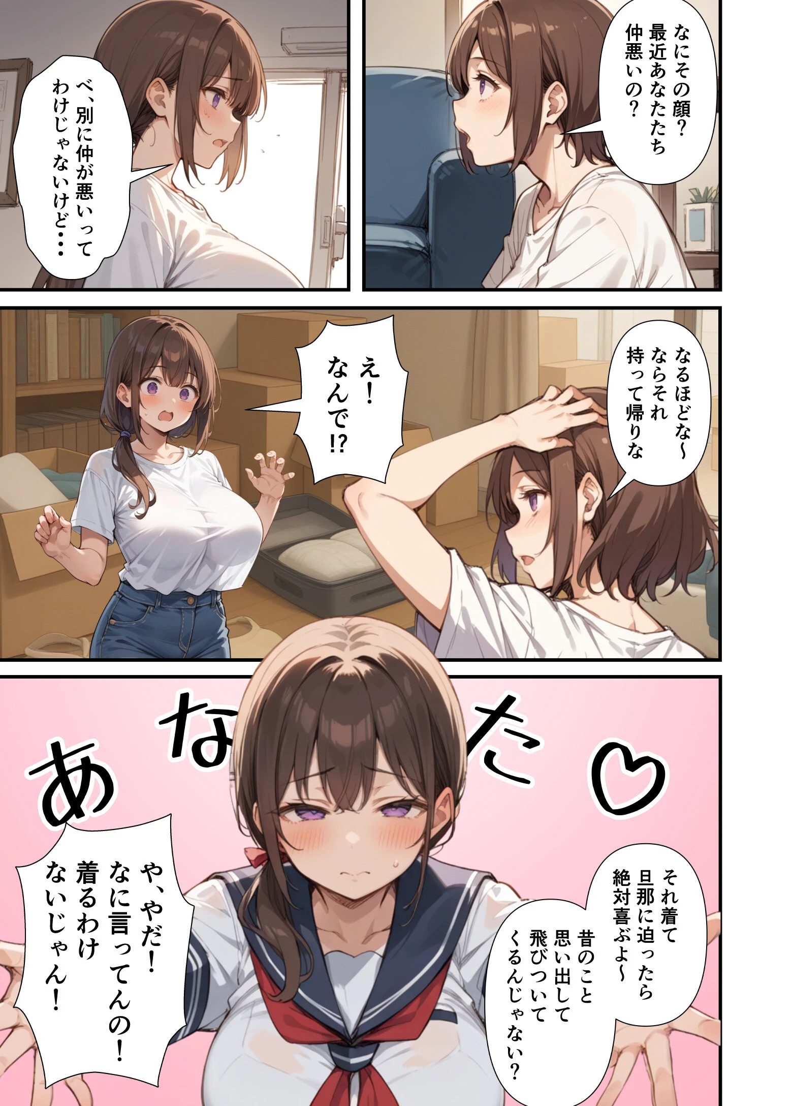 セックスレスに悩む若妻（30）12年ぶりに制服を着てイチャラブセックスする話ページ7