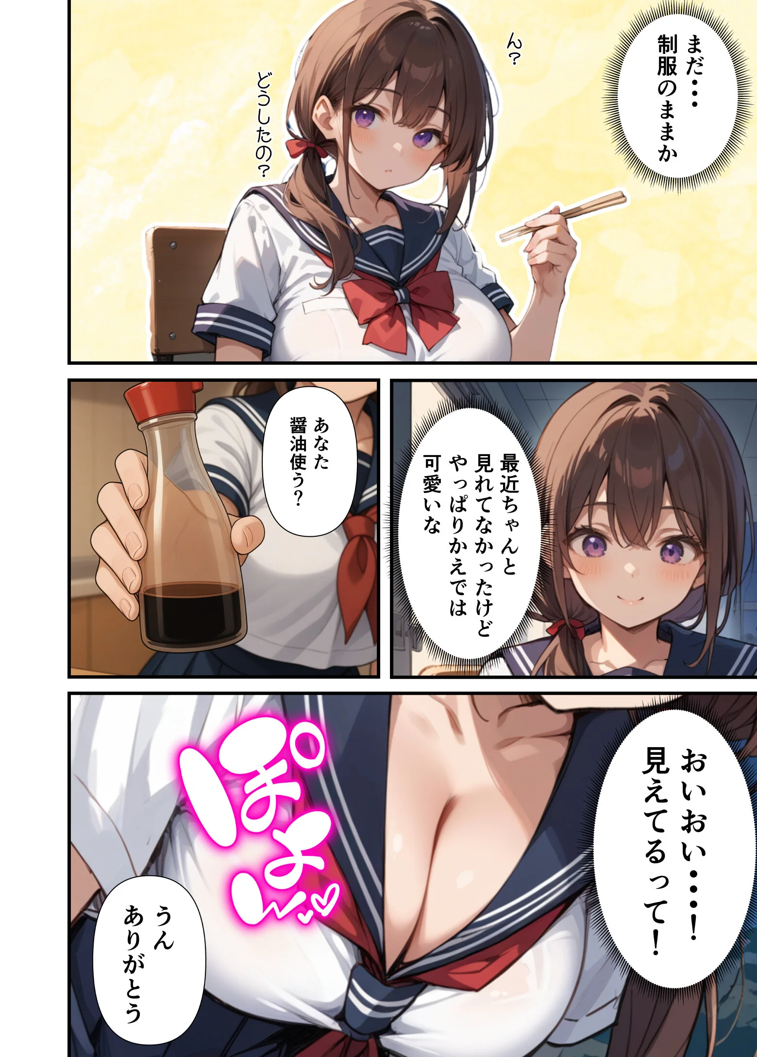 セックスレスに悩む若妻（30）12年ぶりに制服を着てイチャラブセックスする話ページ14