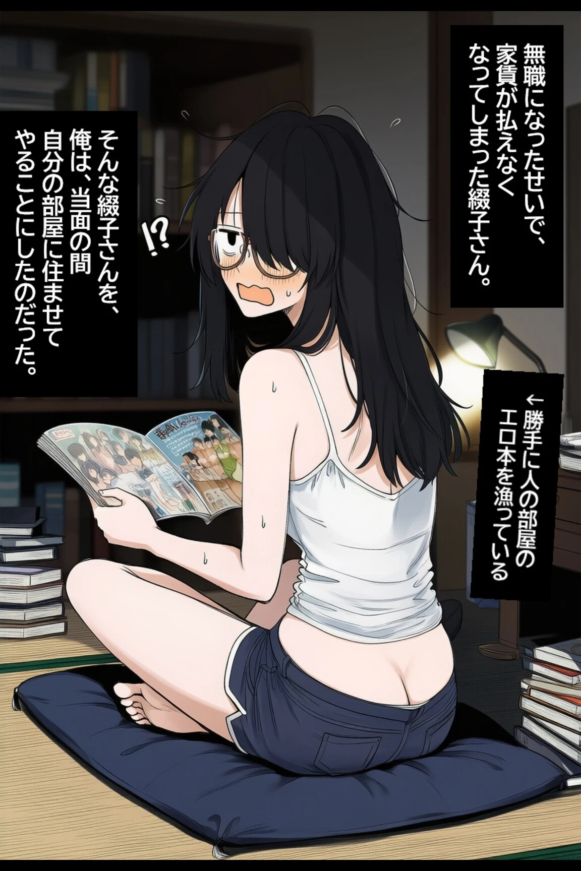 陰キャ眼鏡女を孕ませる。 モザイク版ページ2