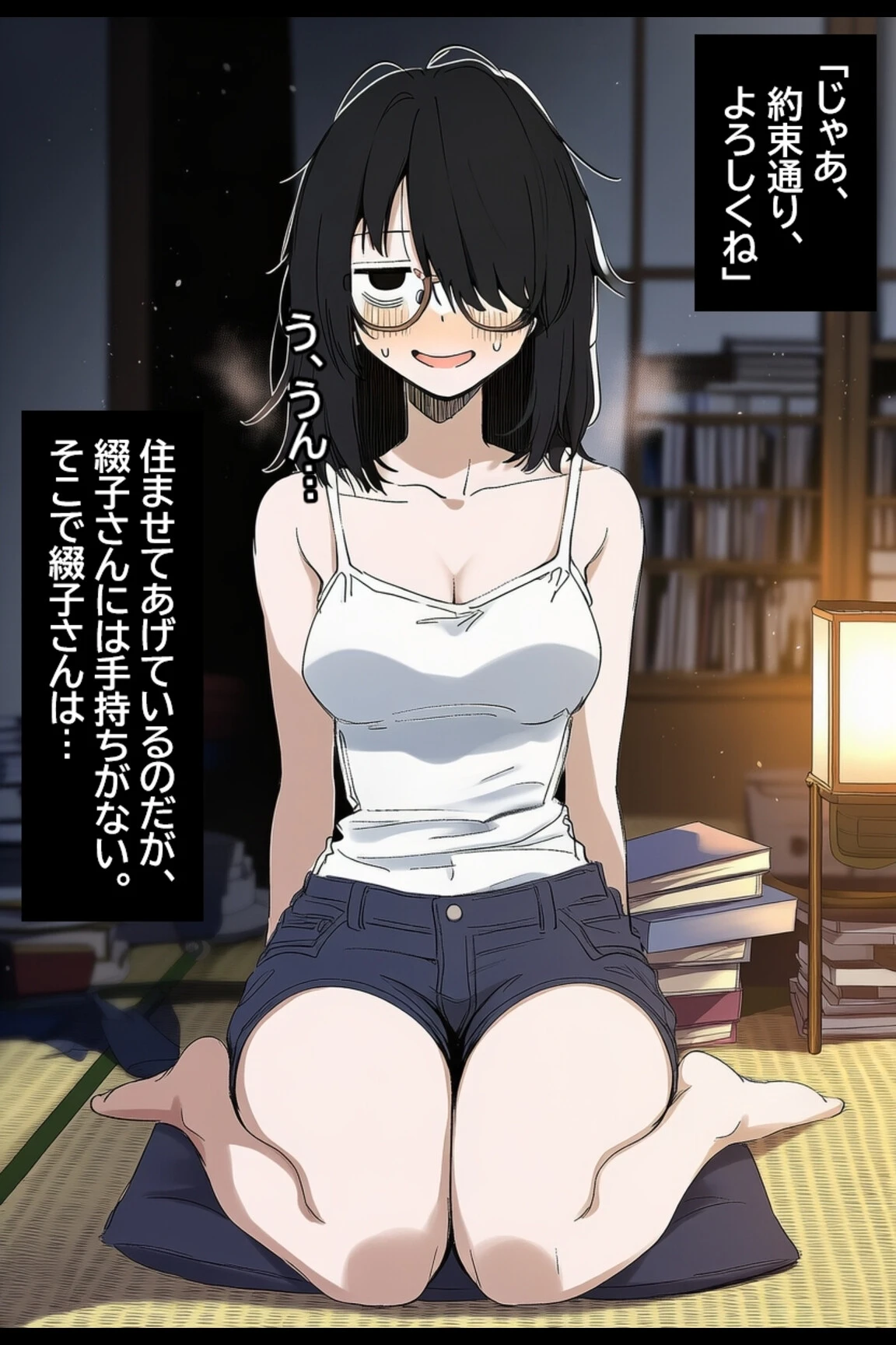 陰キャ眼鏡女を孕ませる。 モザイク版ページ3