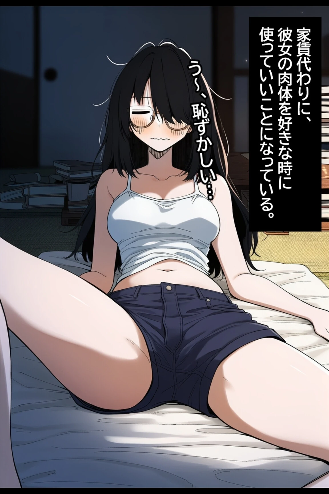 陰キャ眼鏡女を孕ませる。 モザイク版ページ4