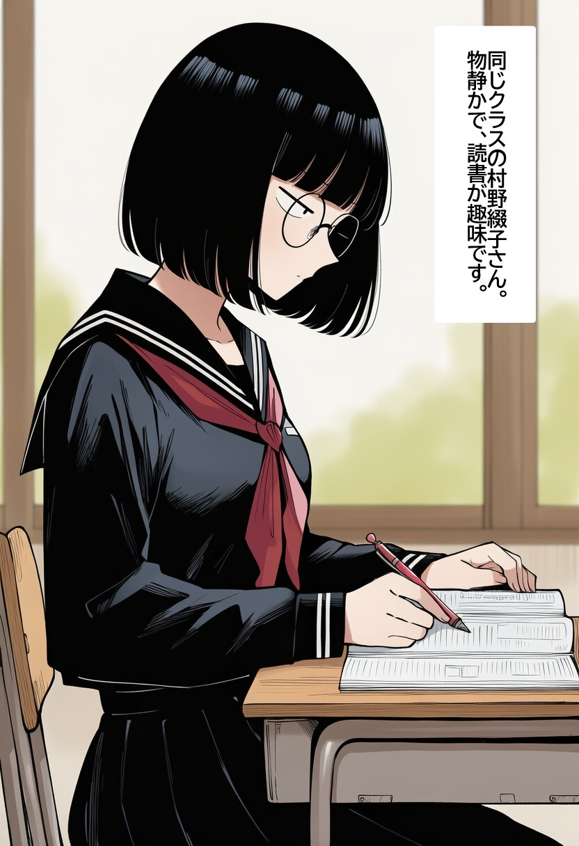 地味で眼鏡な図書委員女子に無責任中出ししまくって孕ませる。