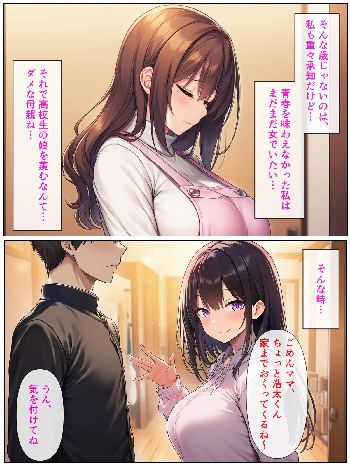 清楚系アラフォー人妻は欲求不満で娘の彼氏とらぶらぶえっちする話ページ6
