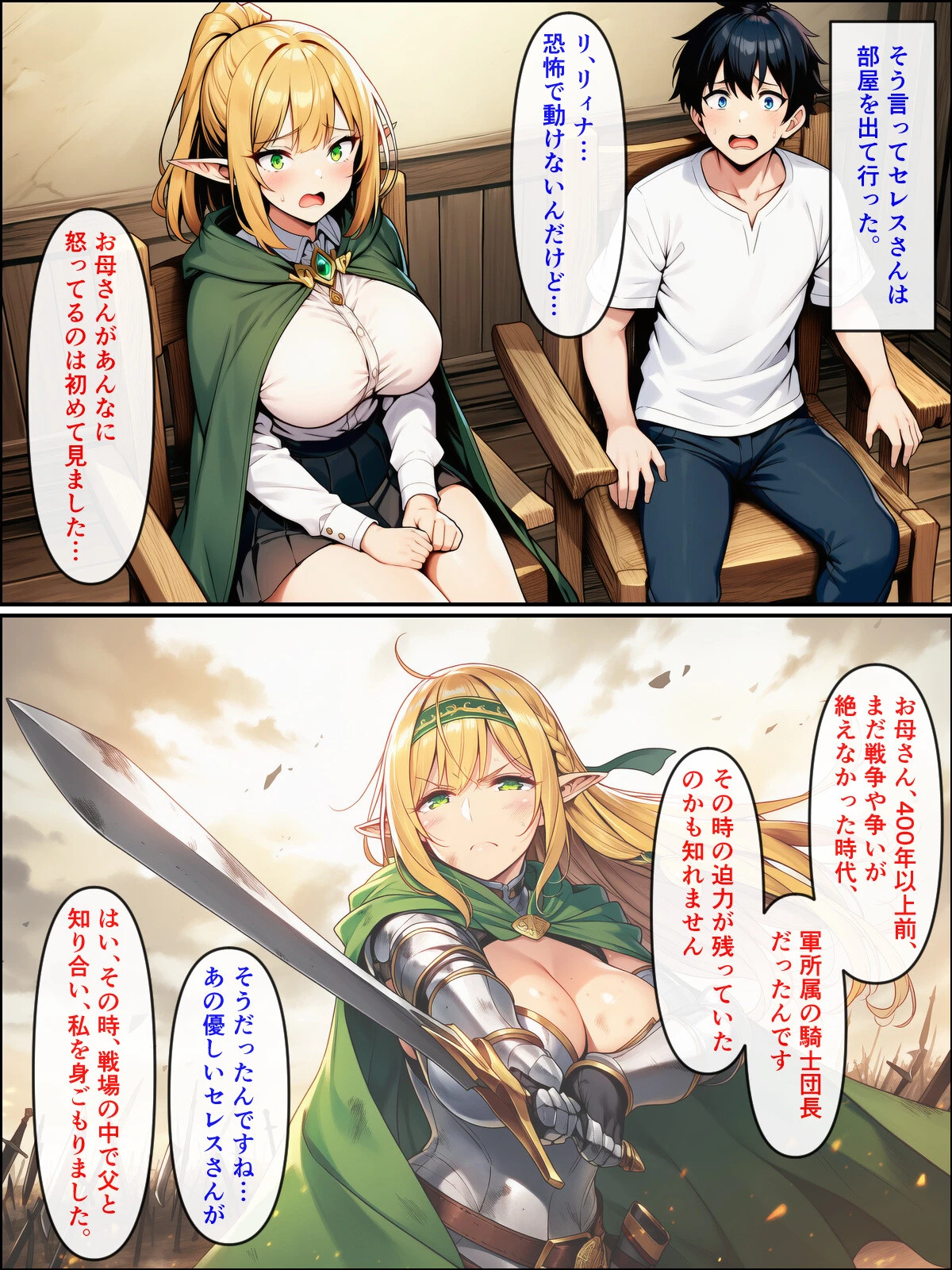 異世界転生して美人巨乳エルフ親子とらぶらぶセックスする話2 〜母編〜ページ15