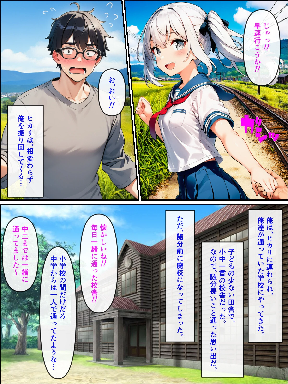 久しぶりに帰った田舎で、幼なじみと思い出巡りする話ページ13