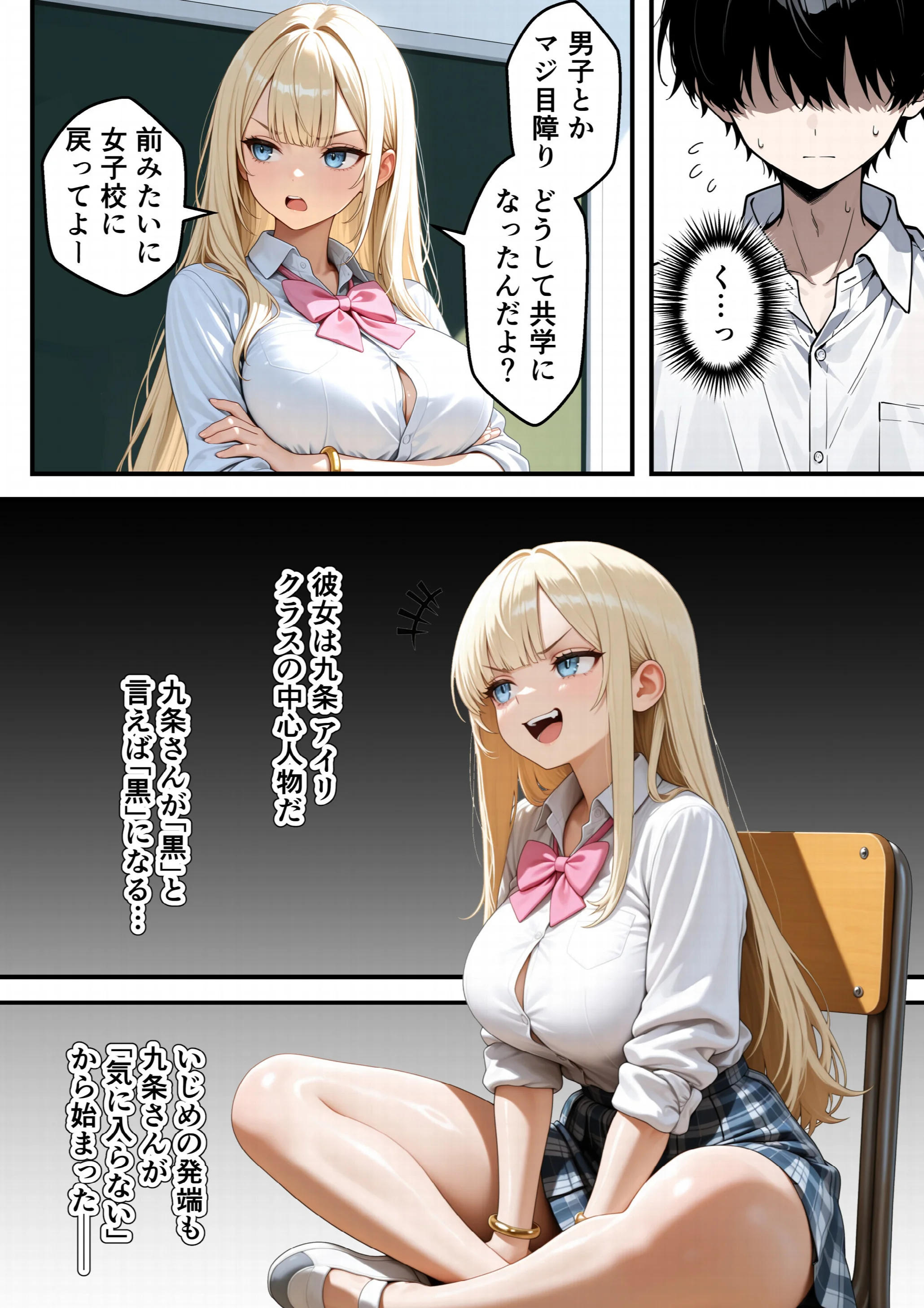 いじめられっ子の僕が催●アプリで性悪ギャルから逆レ○プ_搾精ハーレム地獄ページ4