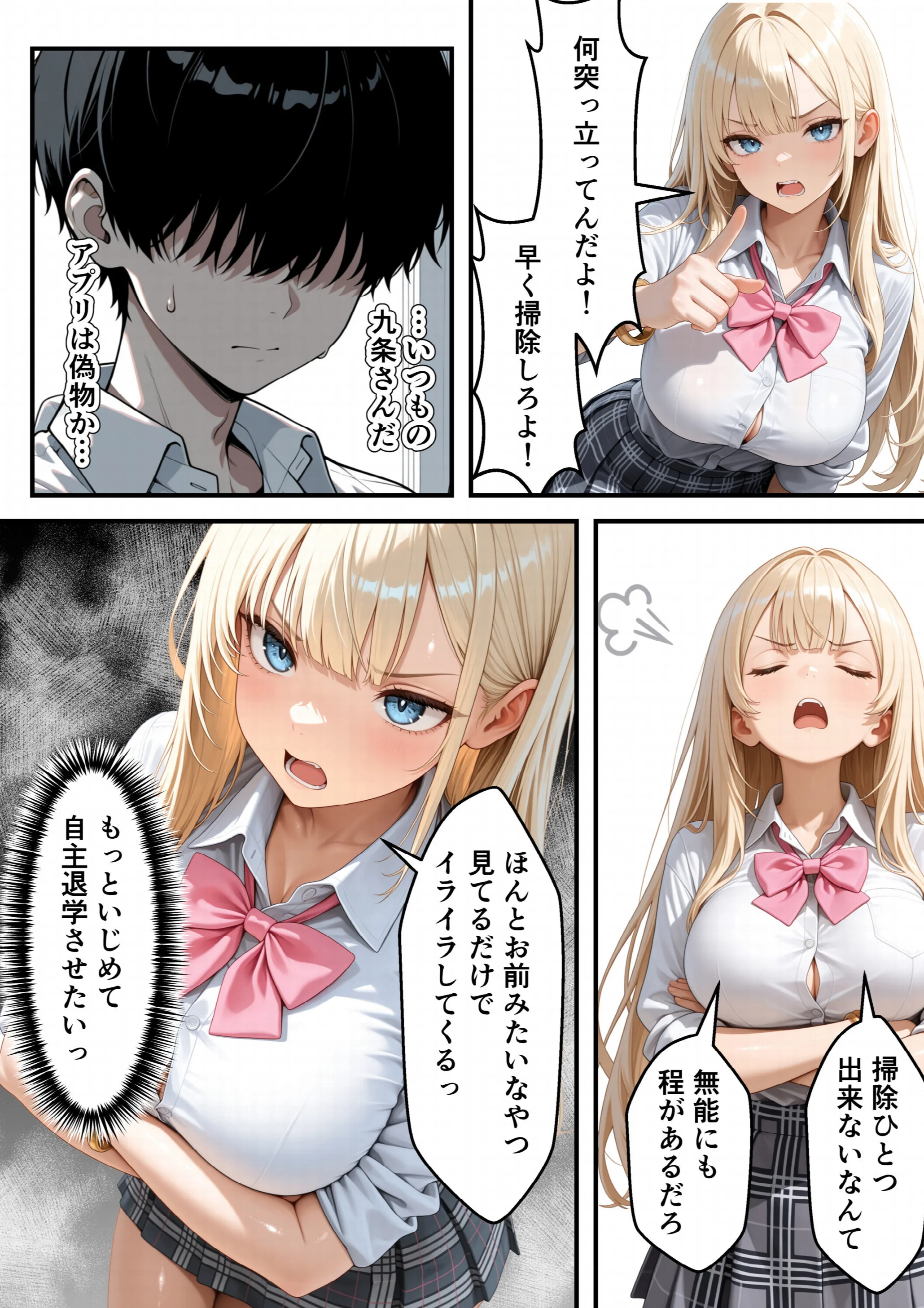 いじめられっ子の僕が催●アプリで性悪ギャルから逆レ○プ_搾精ハーレム地獄ページ15