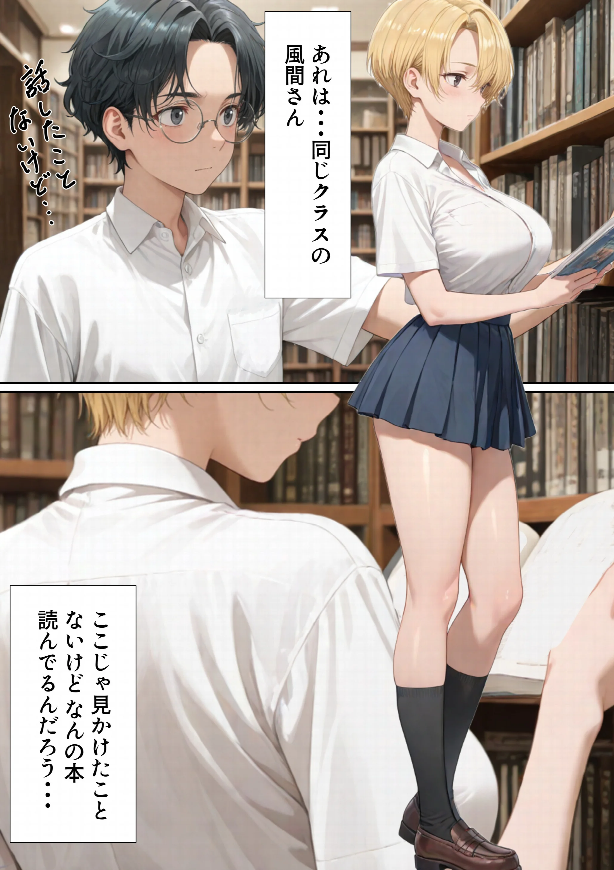 エロ同人大好きな女子校生ギャルがクラスメイトと初濃厚SEXページ2