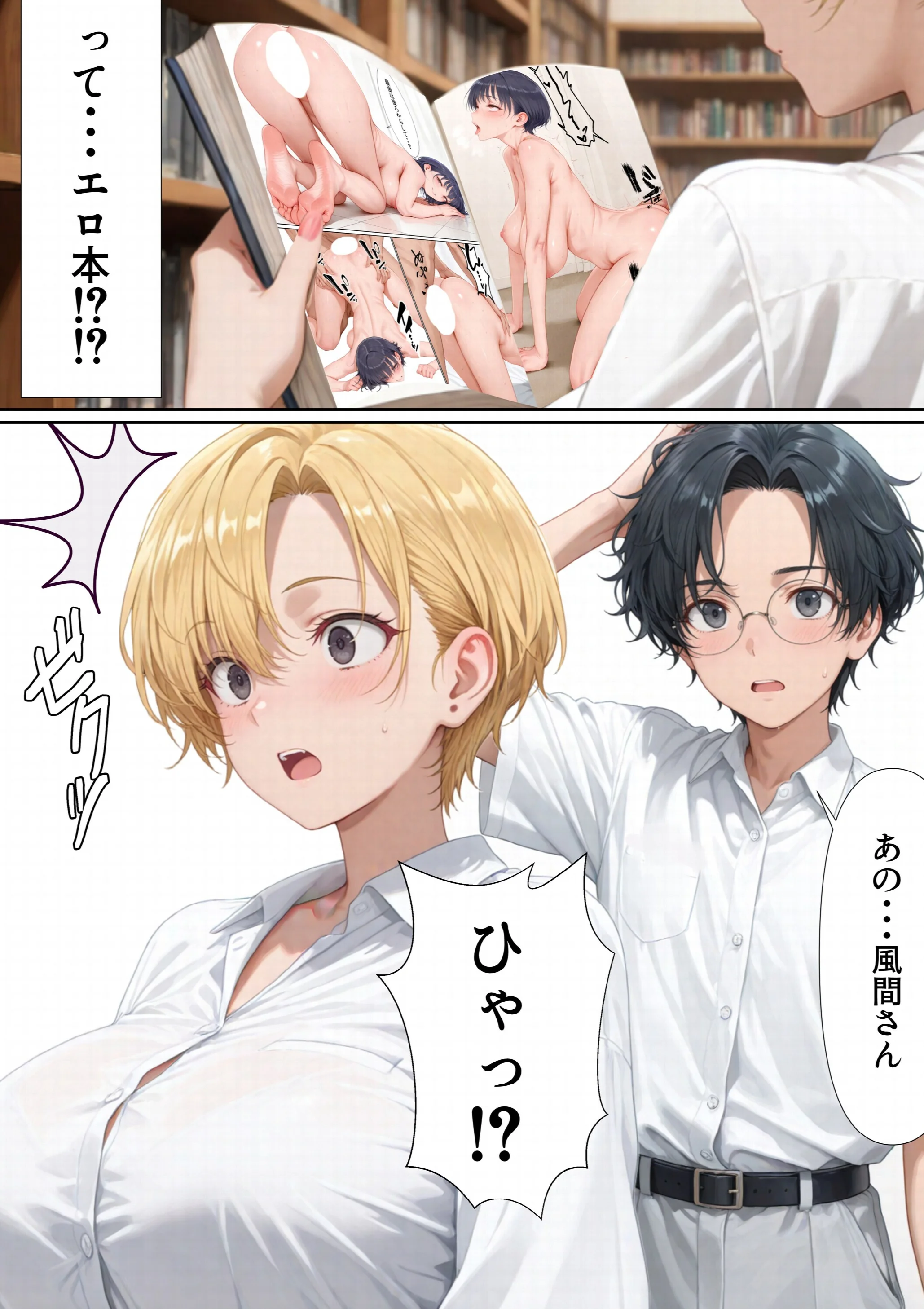 エロ同人大好きな女子校生ギャルがクラスメイトと初濃厚SEXページ3