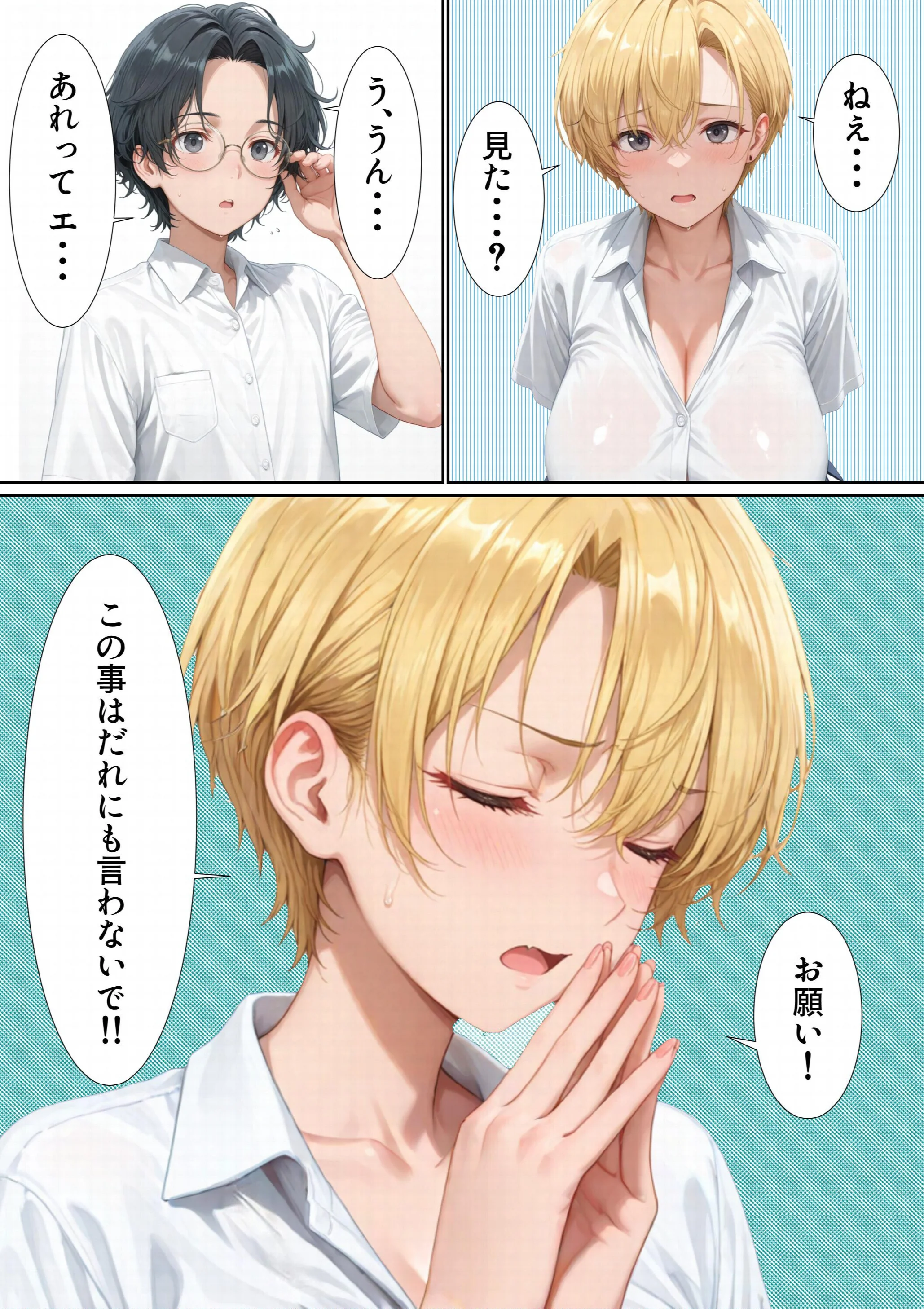 エロ同人大好きな女子校生ギャルがクラスメイトと初濃厚SEXページ5