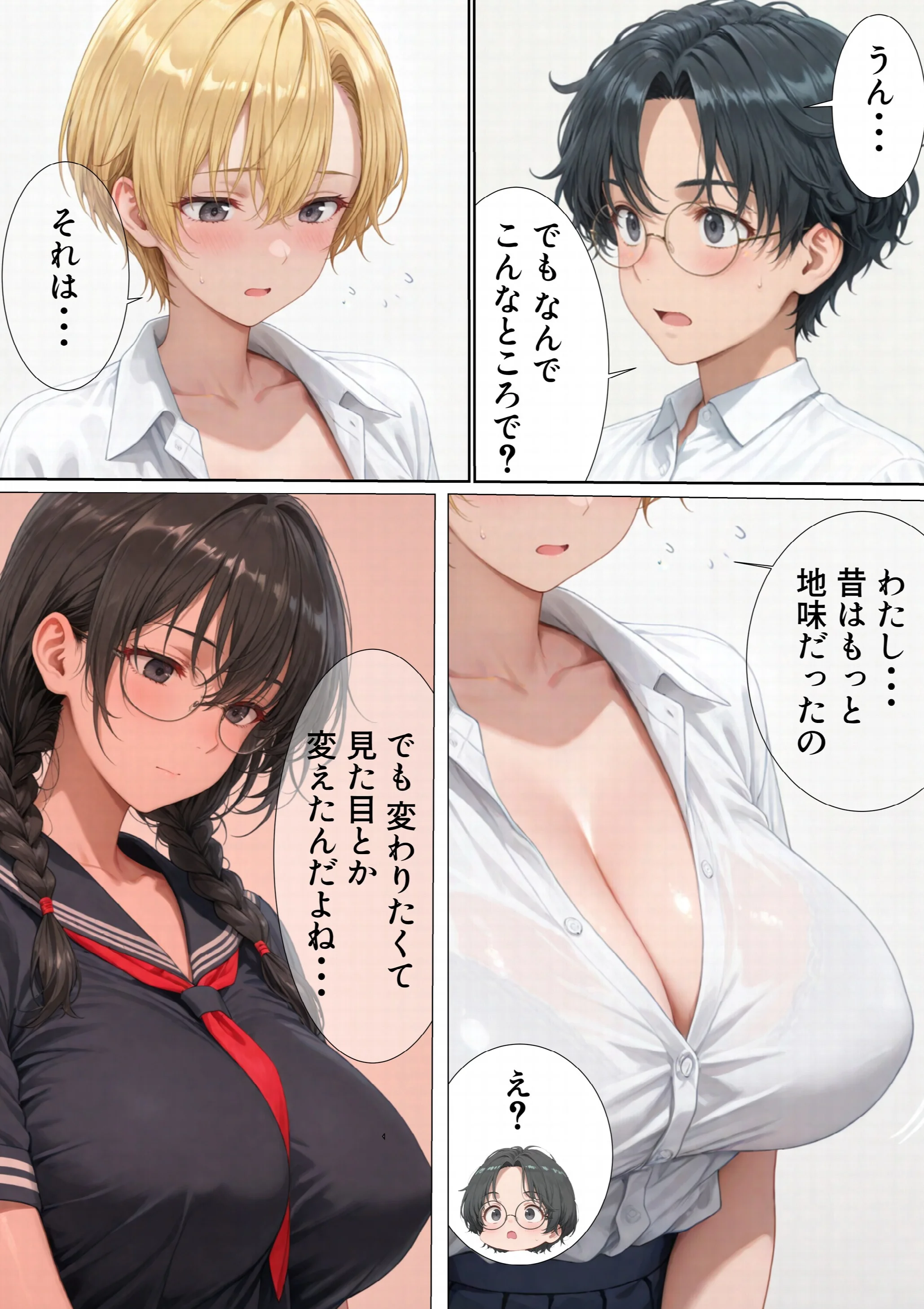 エロ同人大好きな女子校生ギャルがクラスメイトと初濃厚SEXページ6