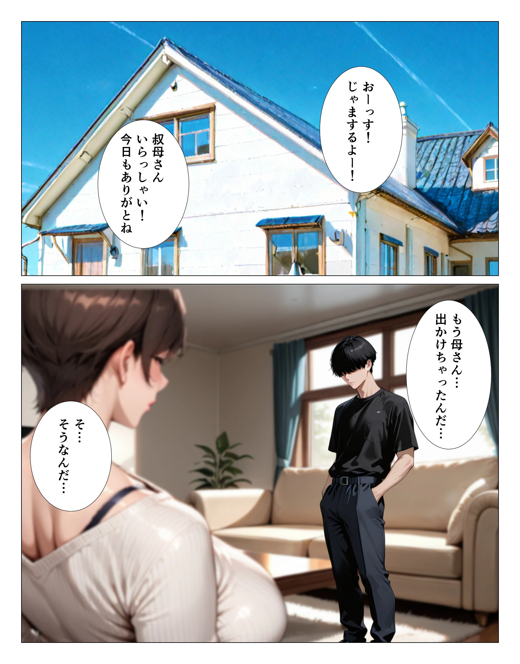 汗でピタピタになったタンクトップ越しに叔母さんの爆乳揉んだら中出しHさせてくれた2 ー潮吹き編ーページ6