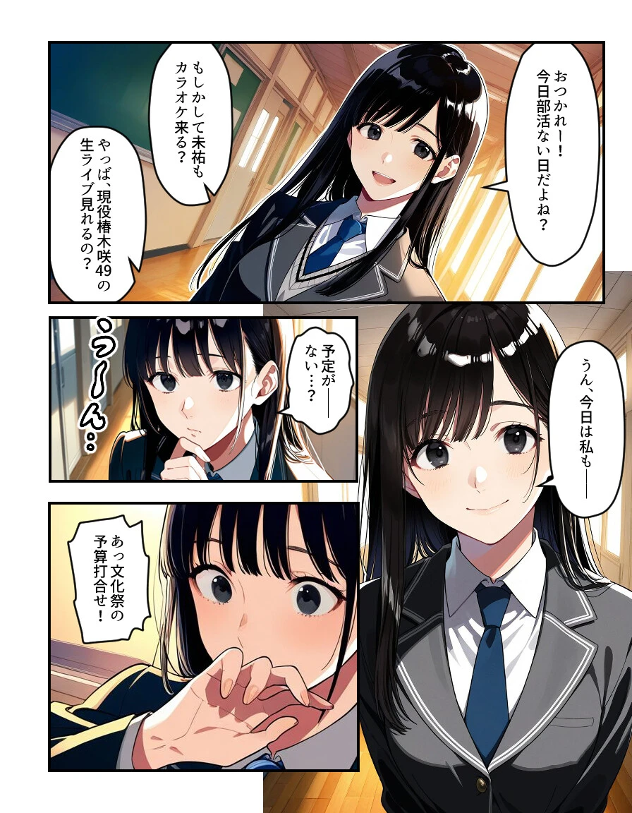 催●時間割2 〜真面目な学級委員長の椿木咲49メンバー倉持未祐は時間割洗脳アプリでセックス学園祭の打ち合わせ中◆〜（1）（単話）ページ3