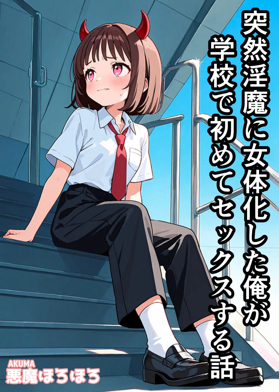突然淫魔に女体化した俺が学校で初めてセックスする話