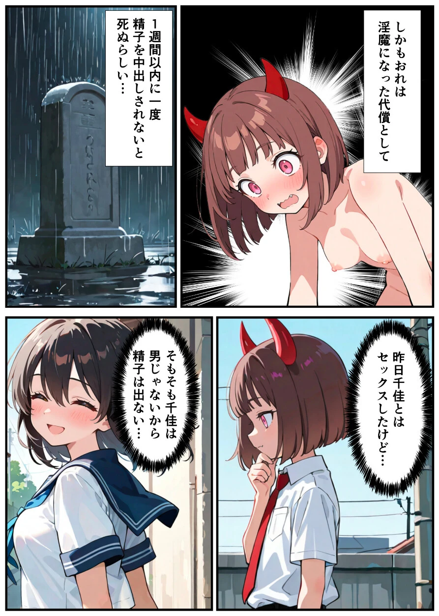 突然淫魔に女体化した俺が学校で初めてセックスする話ページ6