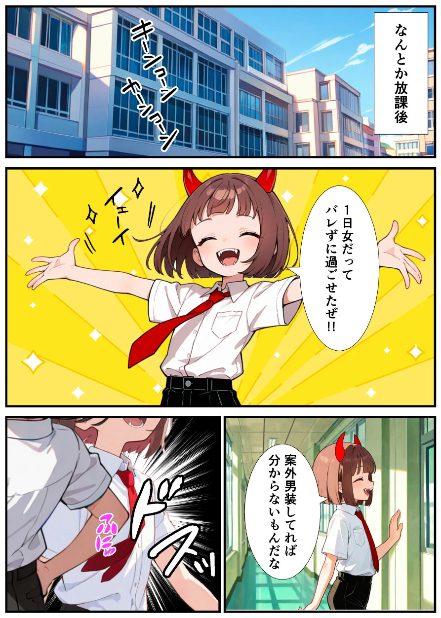 突然淫魔に女体化した俺が学校で初めてセックスする話ページ10