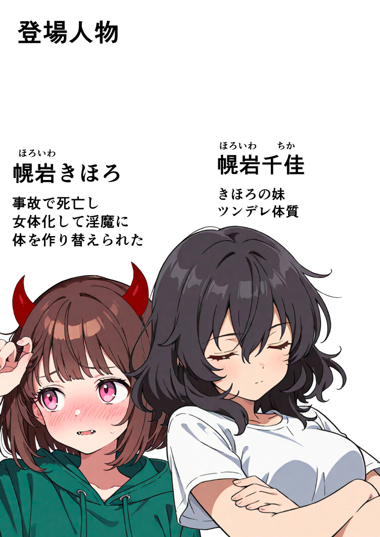 突然淫魔に女体化した俺が妹とセックスする話ページ2