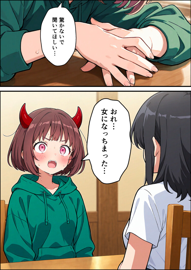 突然淫魔に女体化した俺が妹とセックスする話ページ4