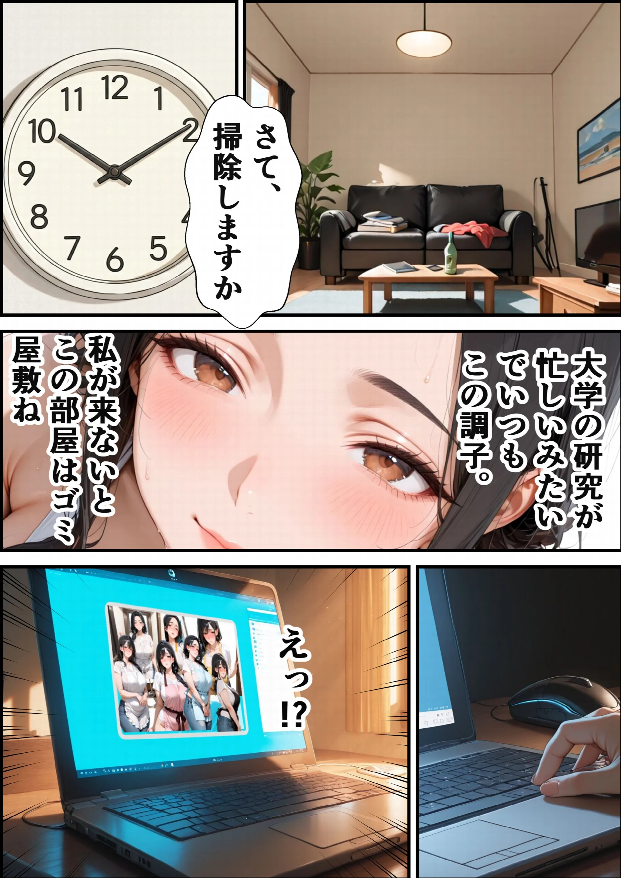 家政婦の人妻〜旦那との通話中に背徳の不倫に溺れるページ9