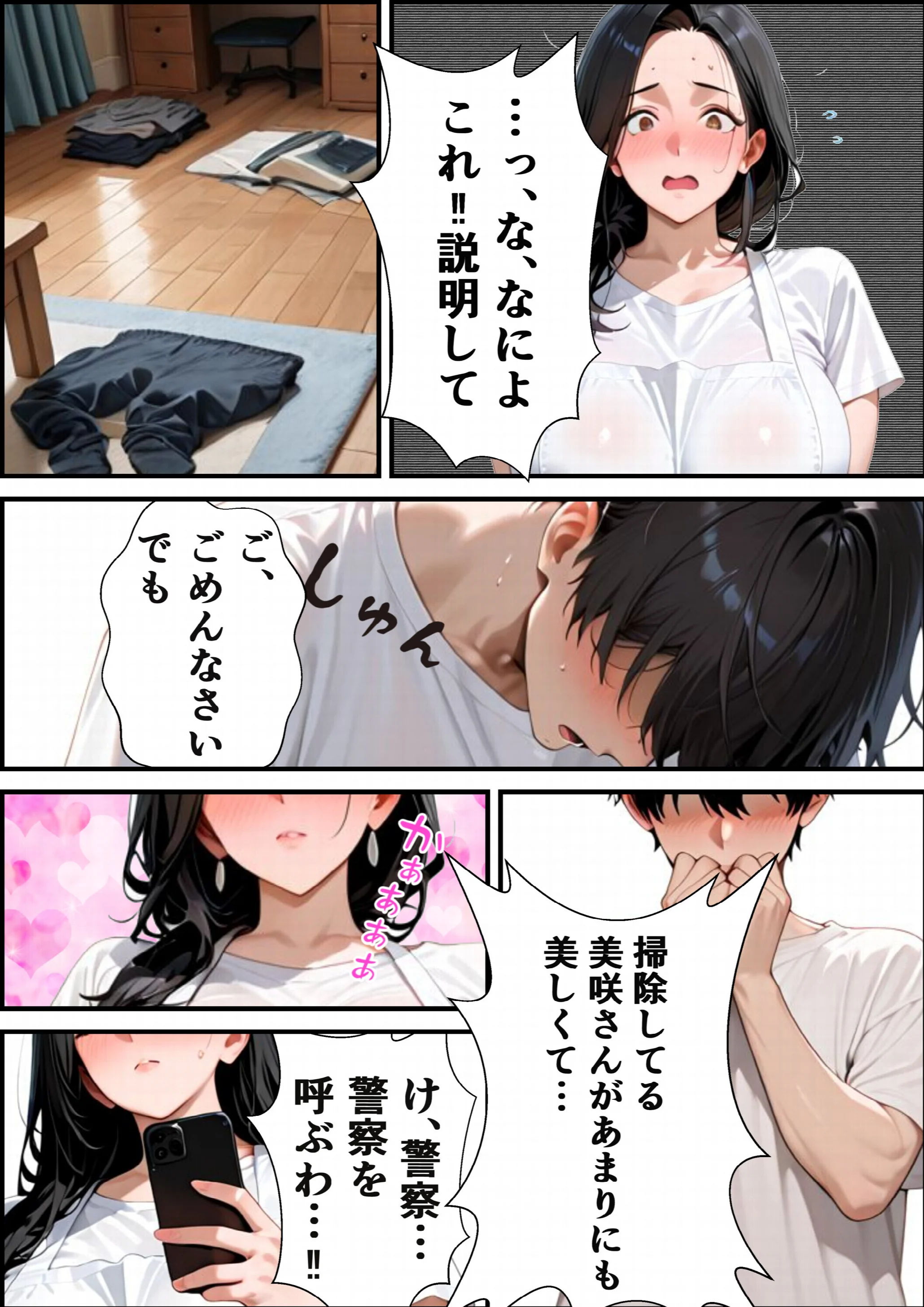 家政婦の人妻〜旦那との通話中に背徳の不倫に溺れるページ12