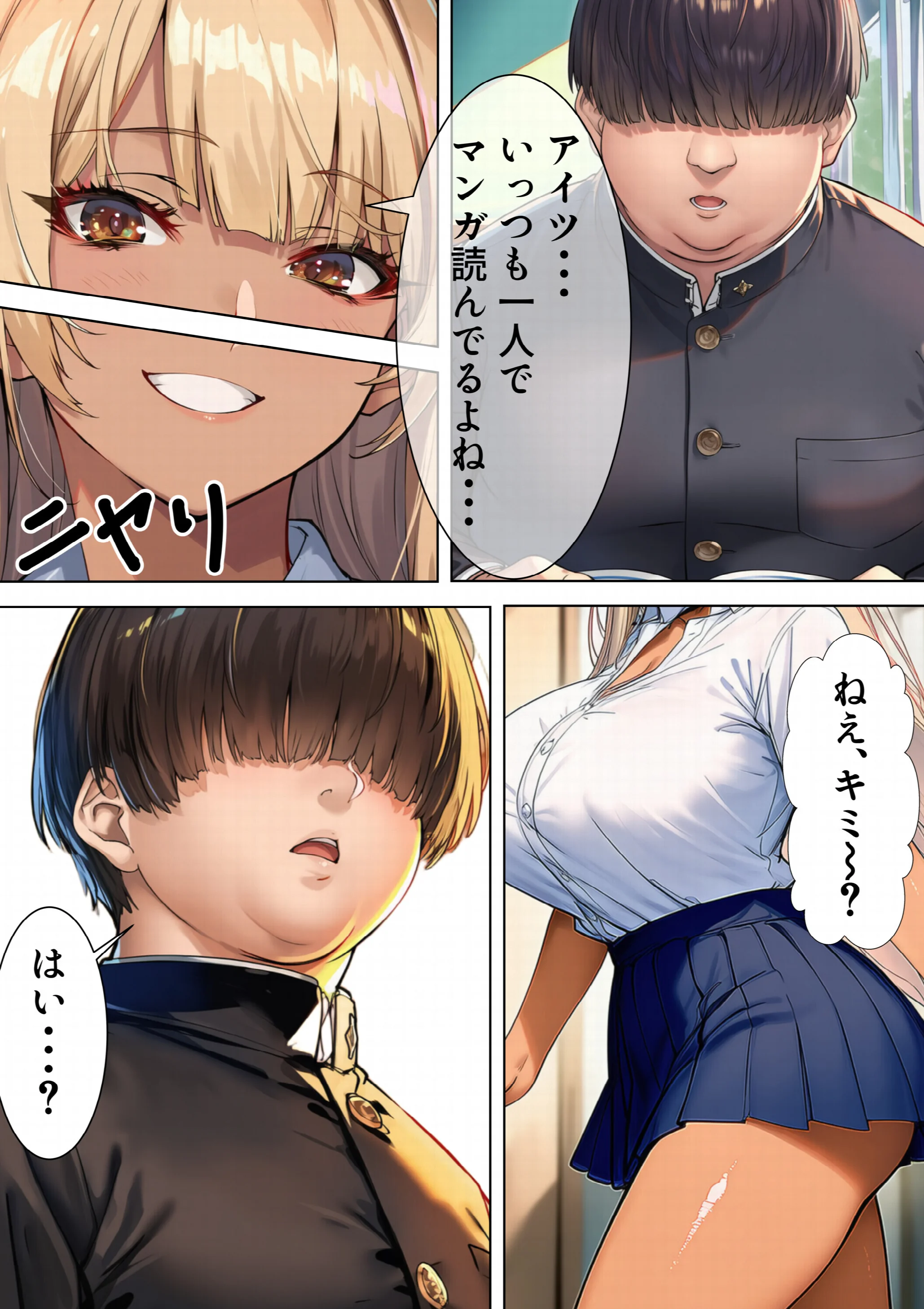 黒ギャルJK 舐めてたオタクと立場逆転SEXページ6