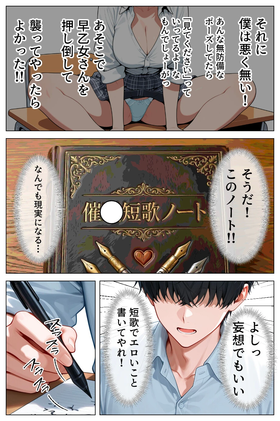 童貞の僕が催●ノートで一軍ギャルと3P!?絶頂生ハメSEXした話ページ12