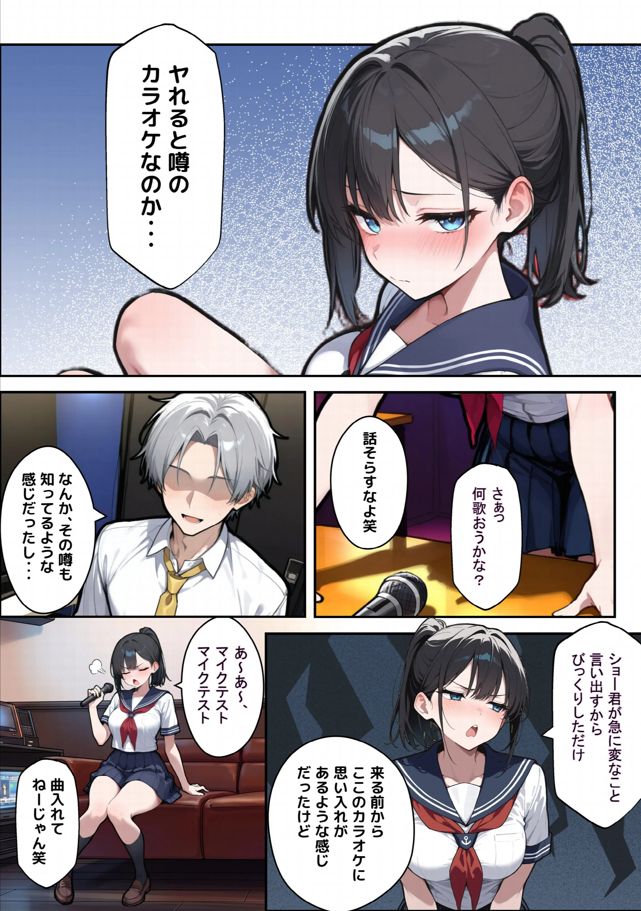 他校で噂のヤリマンちゃんに友達もいるのに、カラオケでマ〇コを貸してもらった件ページ9