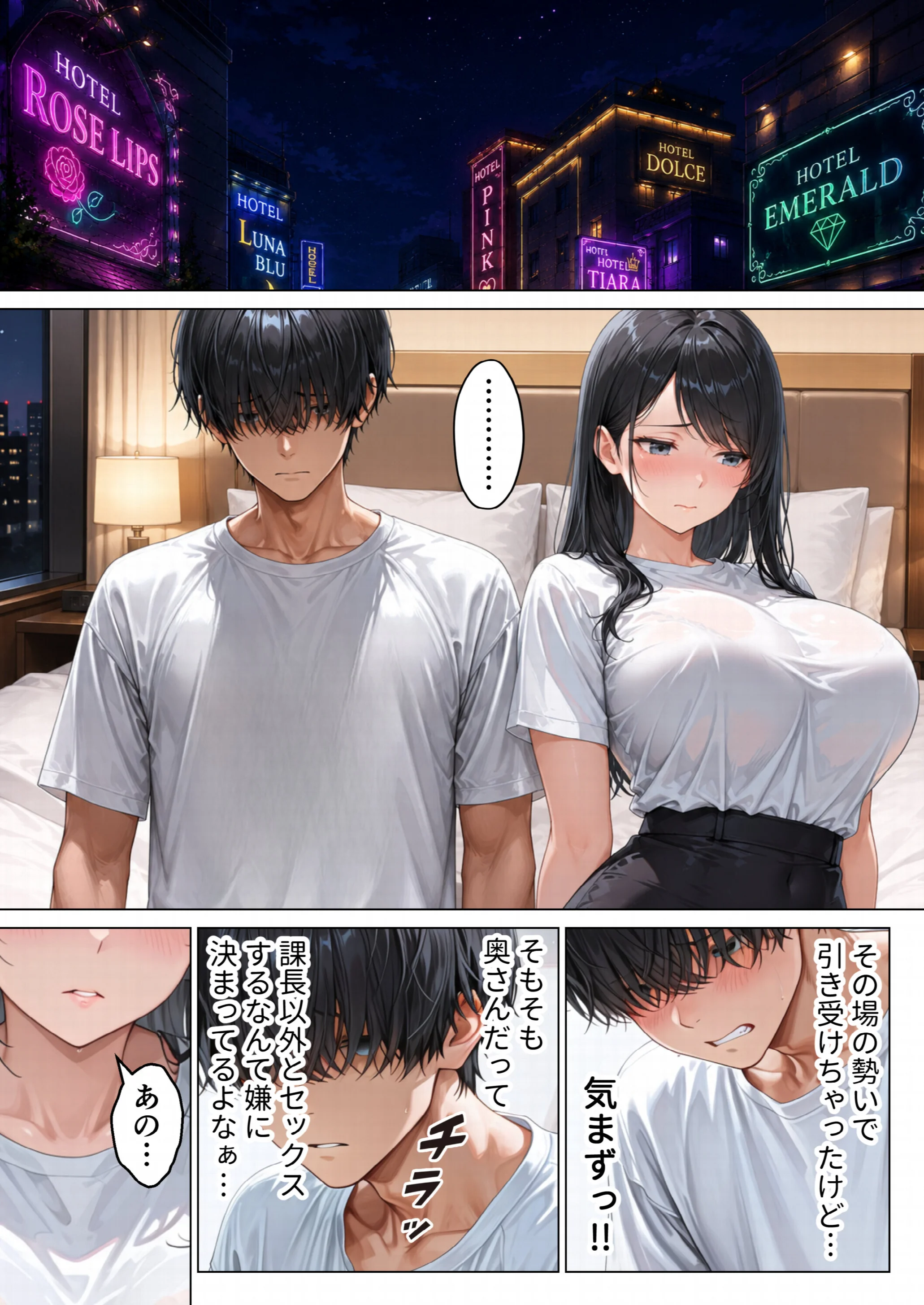 昇進を賭けて種なし上司の清楚妻と本気で種付けセックスします！ページ15