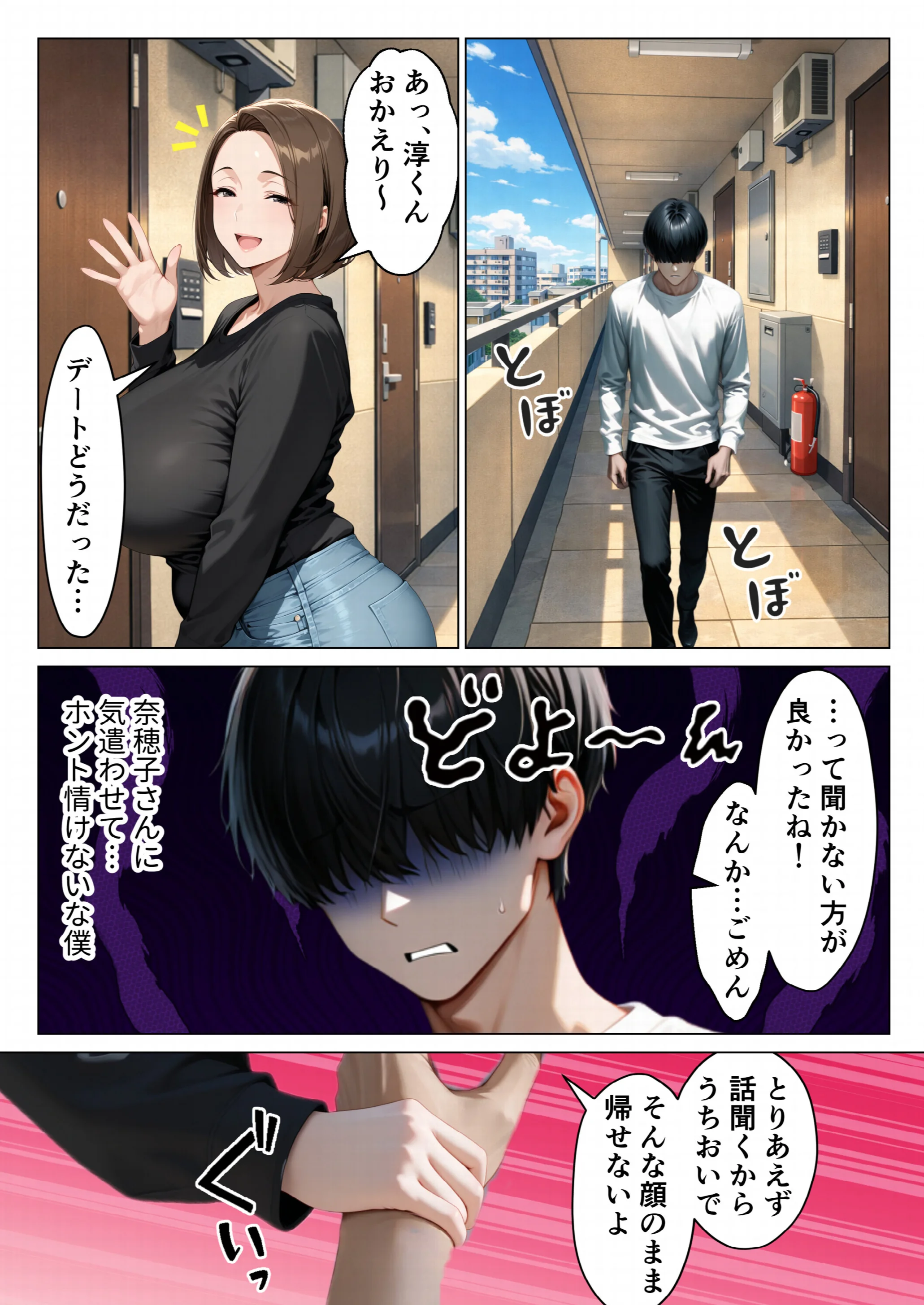 僕のデカチンコンプレックスを克服するため隣家のむちむち人妻と本気セックスします！ページ6